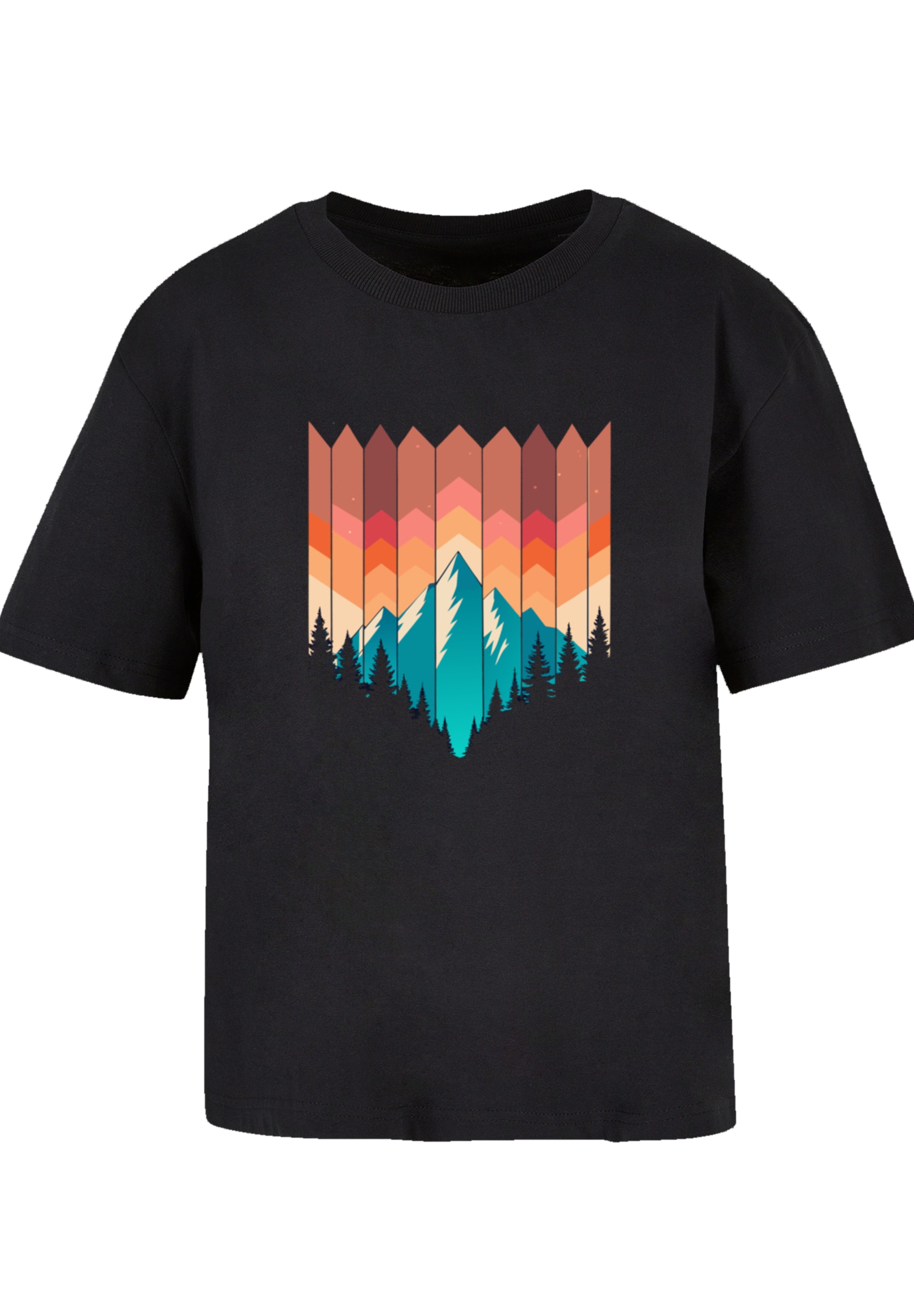 F4NT4STIC T-Shirt »Berg Sonnenuntergang Geometrisch« Premium Qualität