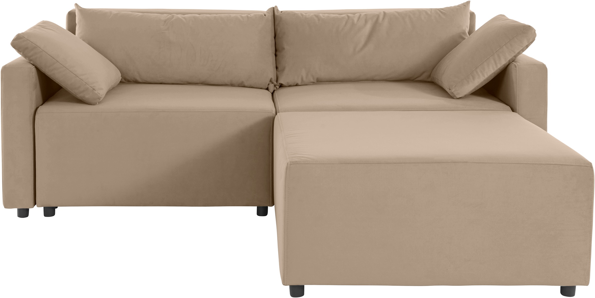 Thumbnail - Home affaire Ecksofa "Marva 3tlg. L-Form" beide Armlehnelemente ausziehbar für Bettfunktion, mit Bettkasten