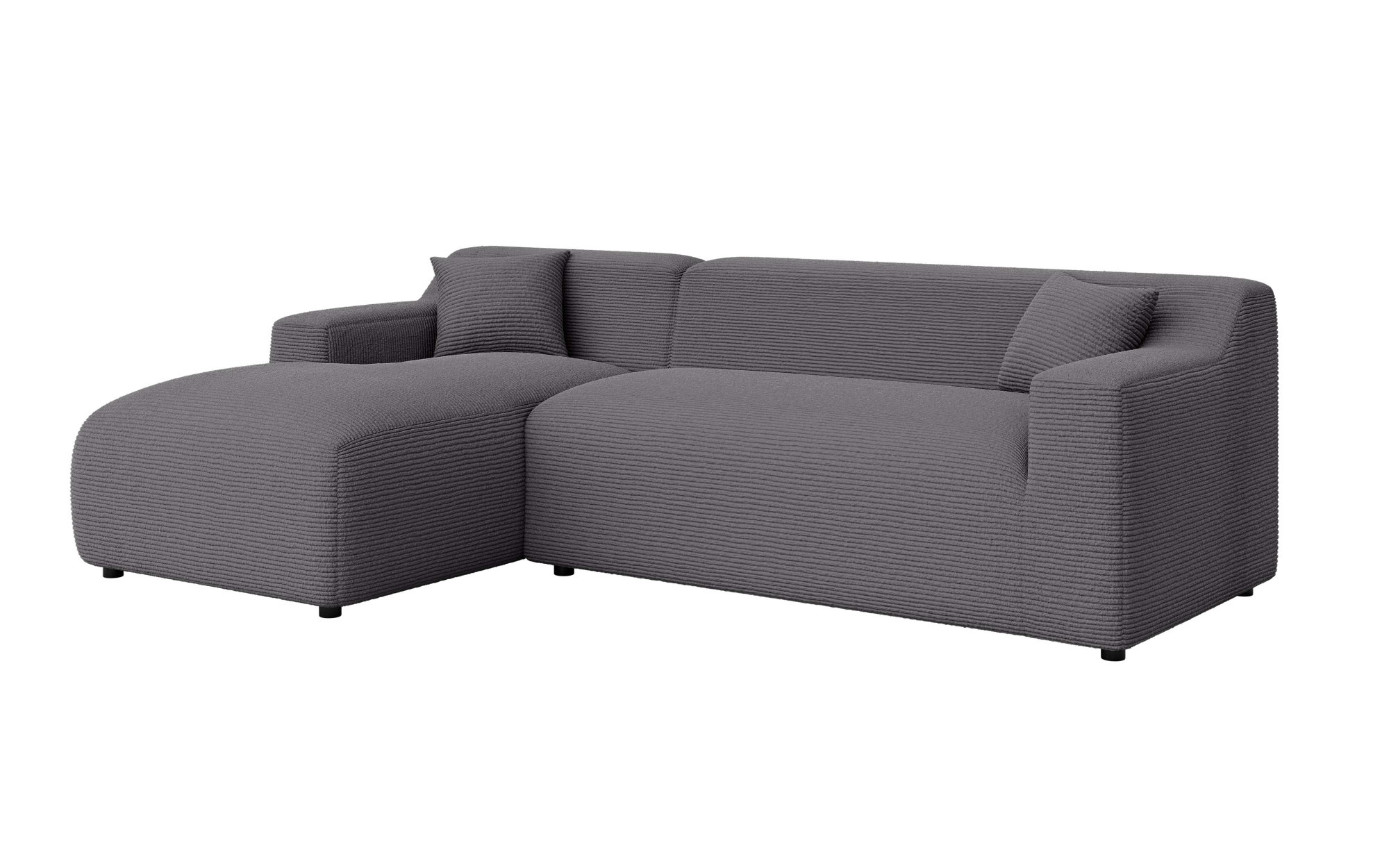 Home affaire Ecksofa »LILLIANA Designsofa, L-Form mit Recamiere rechts/links bestellbar«, L-Form mit Wellenunterfederung, Maße B/T/H: 256/160/76 cm