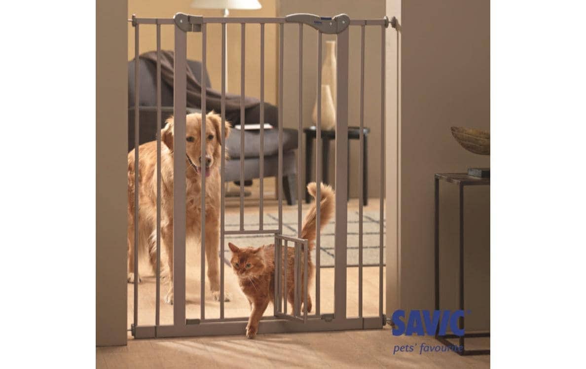 Nobby Pet Grau Indoor-Absperrung Für Hunde Mit Katzentür - Image 3