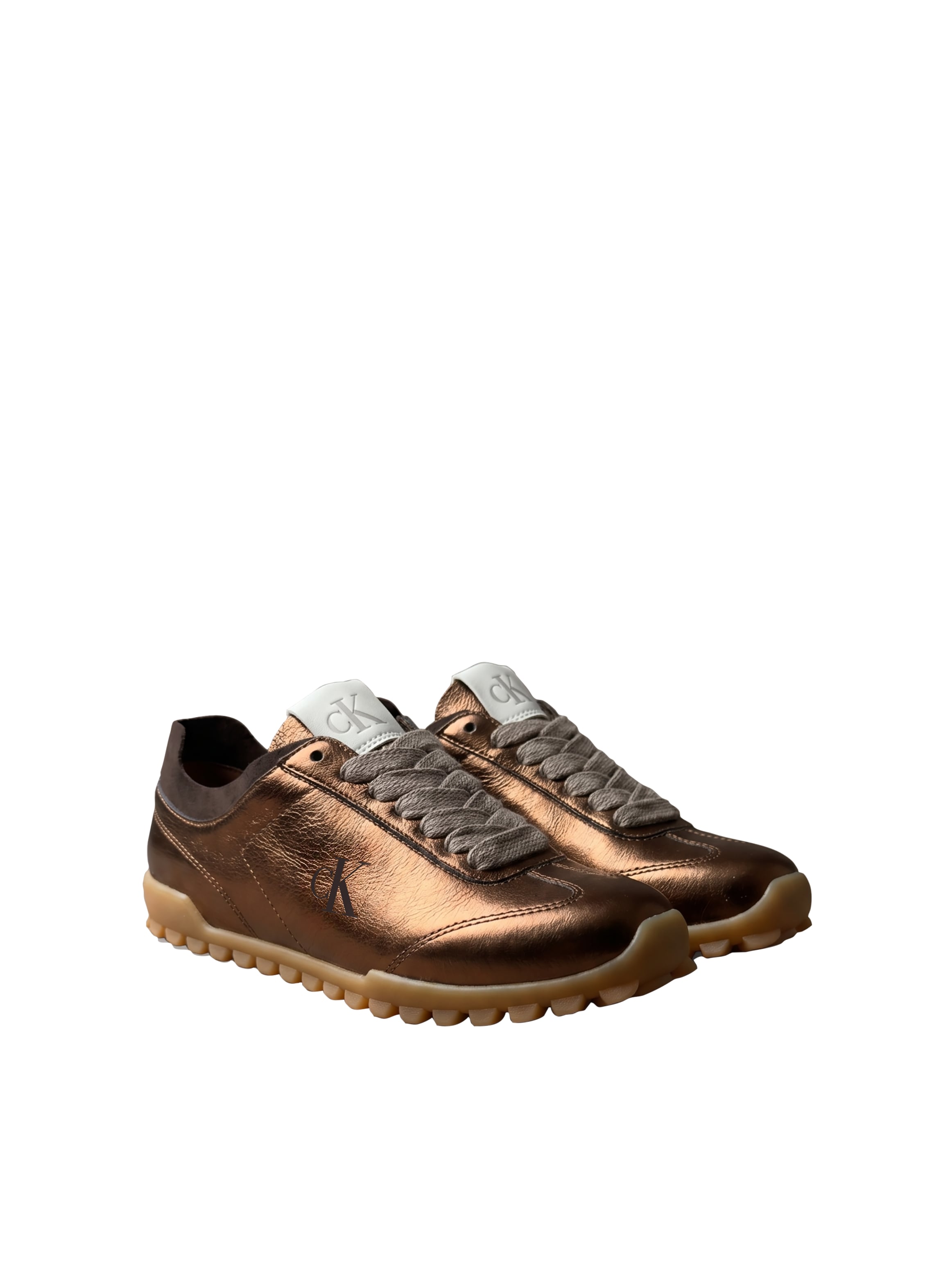 Calvin Klein "LOW PROFILE SNEAKER MET" Halbschuh, Freizeitschuh, Schnürschuh in Metallic-Optik