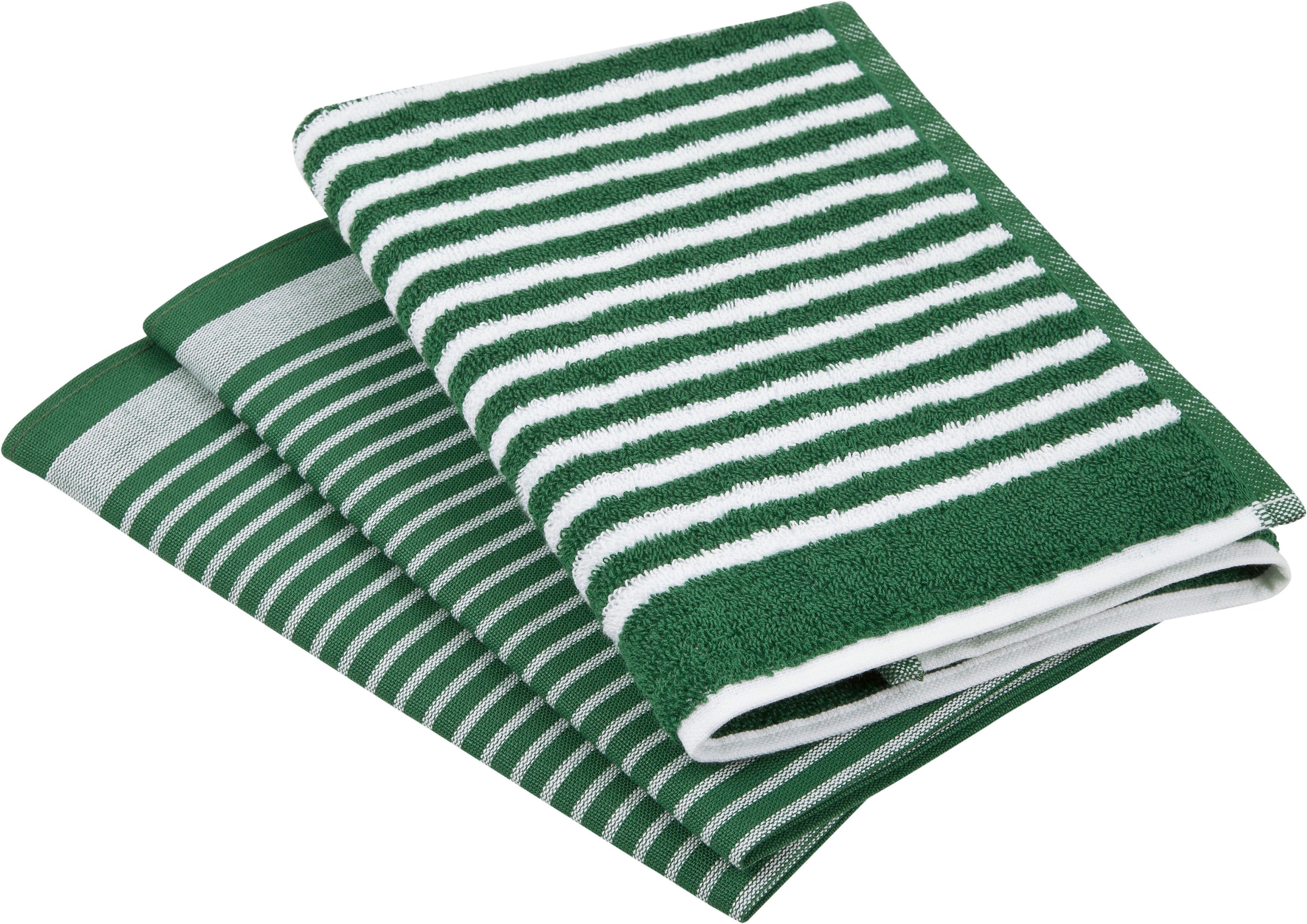 ROSS Geschirrtuch "Exclusiv" 1x Küchen-Frottiertuch 50x50 cm Streifen u. 2x günstig online kaufen