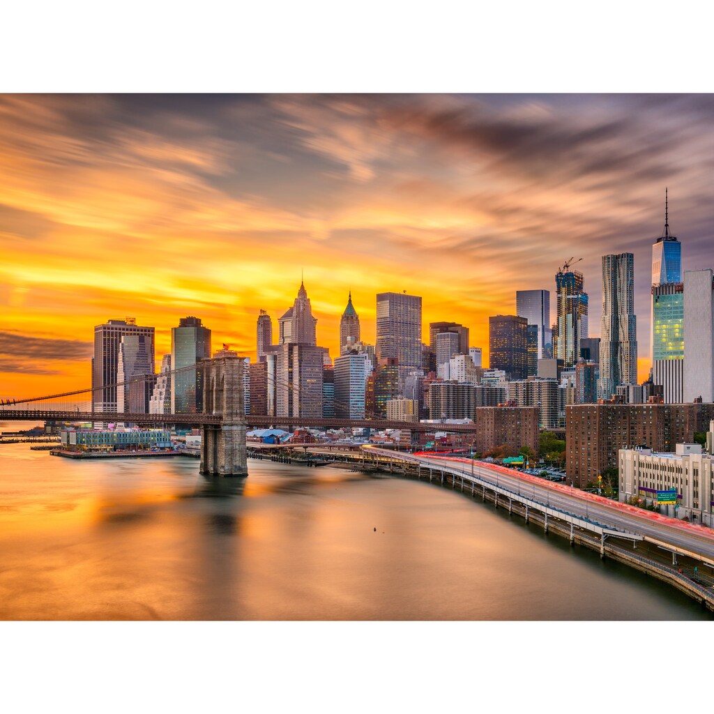 Papermoon Fototapete »Manhattan Skyline Sunset«