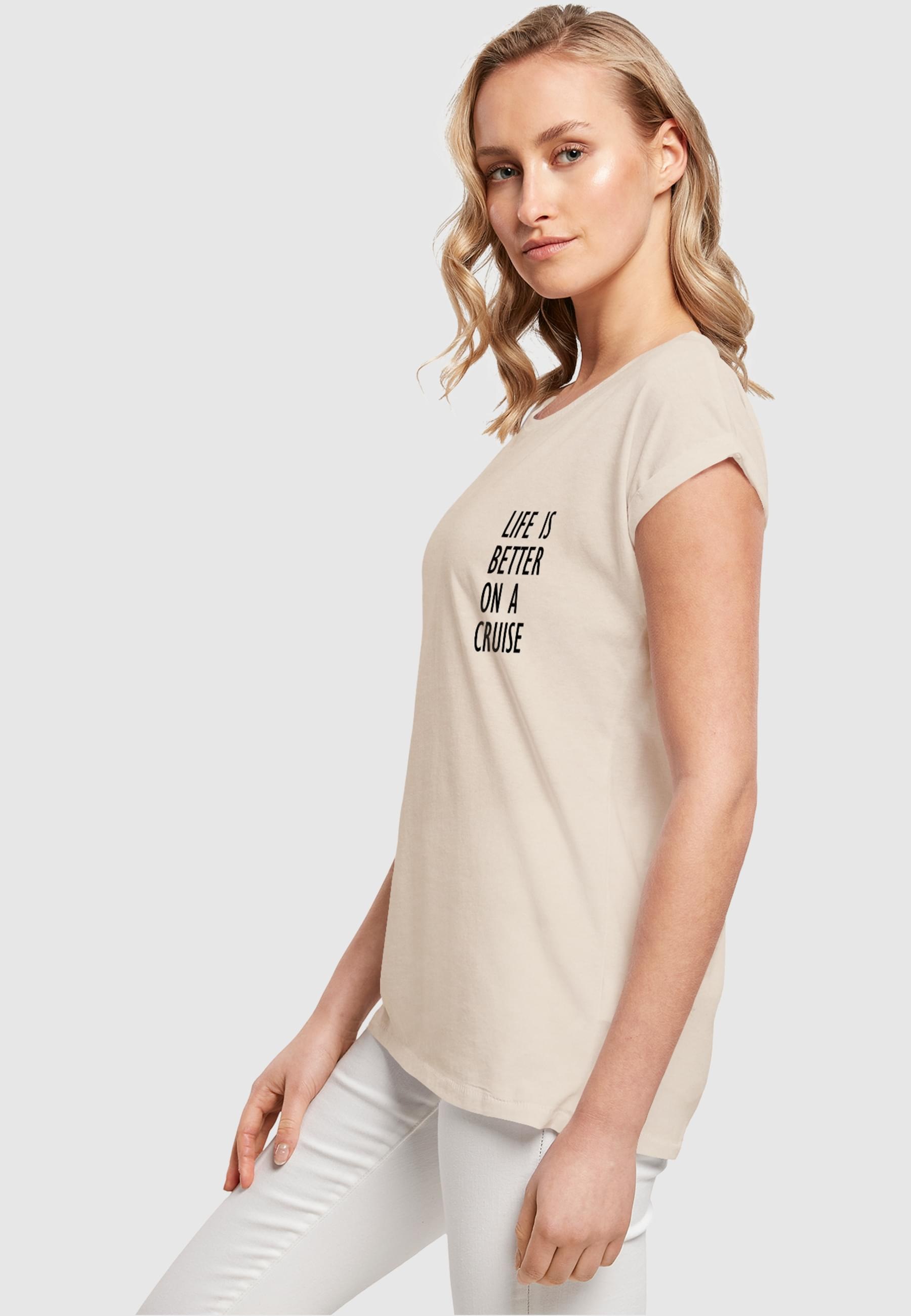 Merchcode T-Shirt »Merchcode Damen Ladies Life Is Better Extended Shoulder Tee« 1 Stk. tlg.
