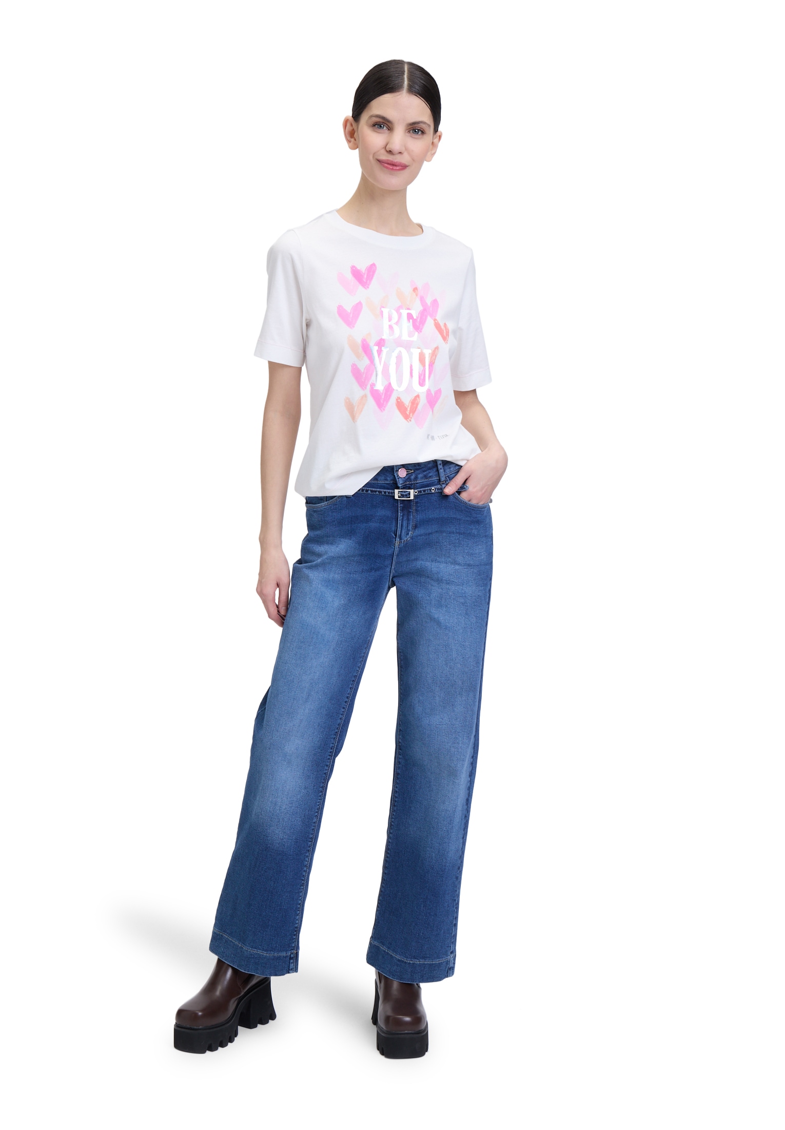 Cartoon Kurzarmshirt »Cartoon Printshirt mit Rundhalsausschnitt«, (1 tlg.), Foliendruck