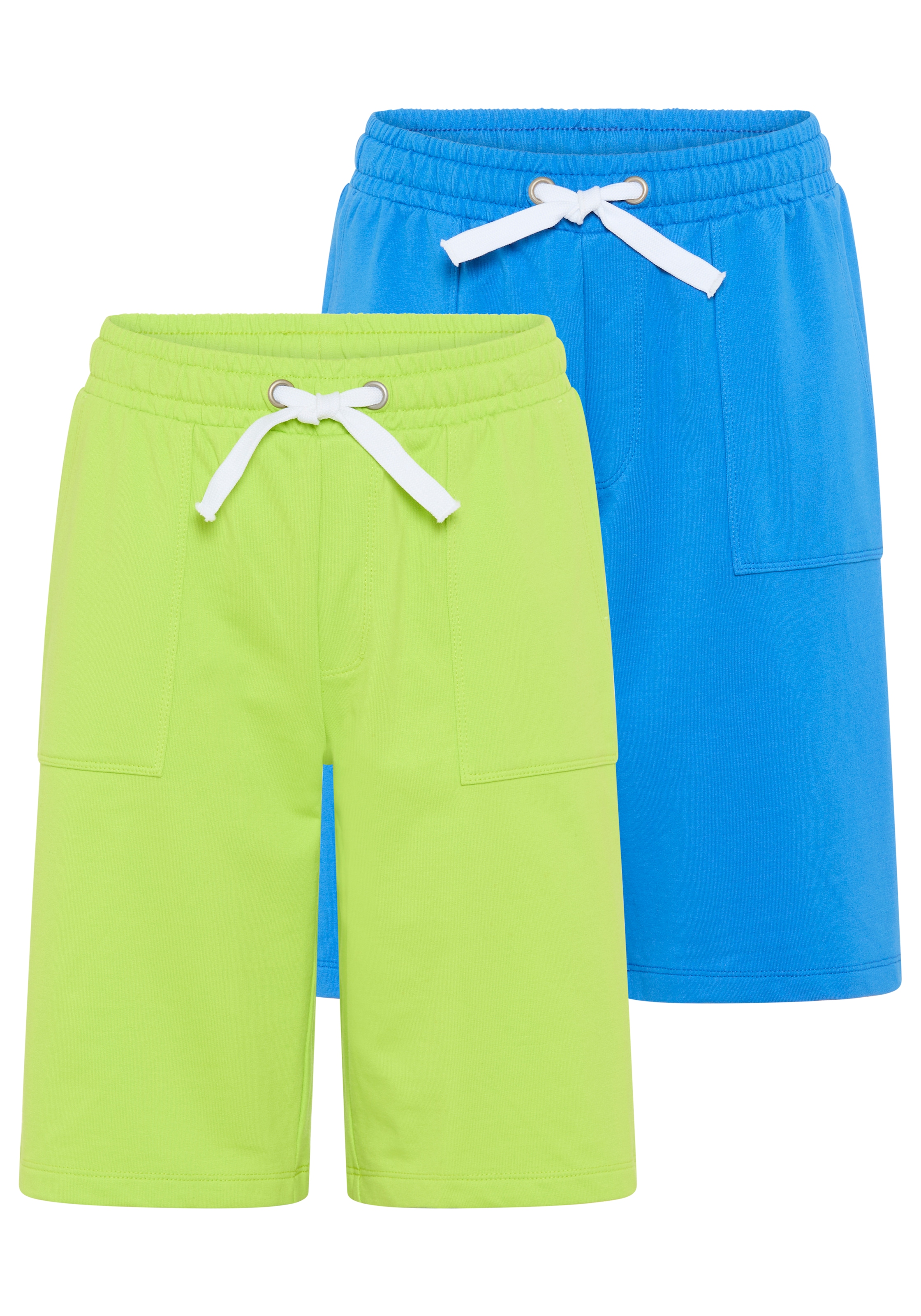 KIDSWORLD Sweatshorts "2er Pack Sweatbermudas" für Jungen, gerade Beinform, sportlicher Stil