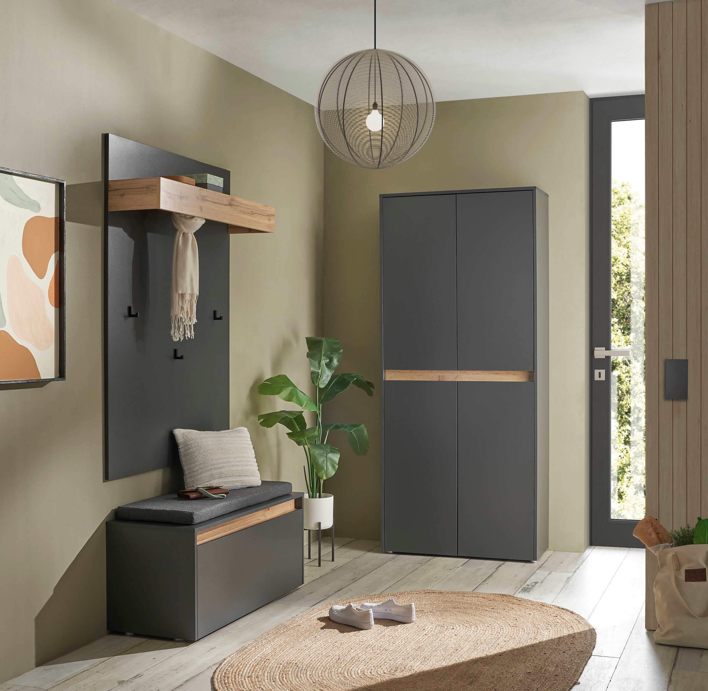 Home affaire Garderoben-Set "City/Giron, moderne Garderobe, viel Stauraum, günstig online kaufen