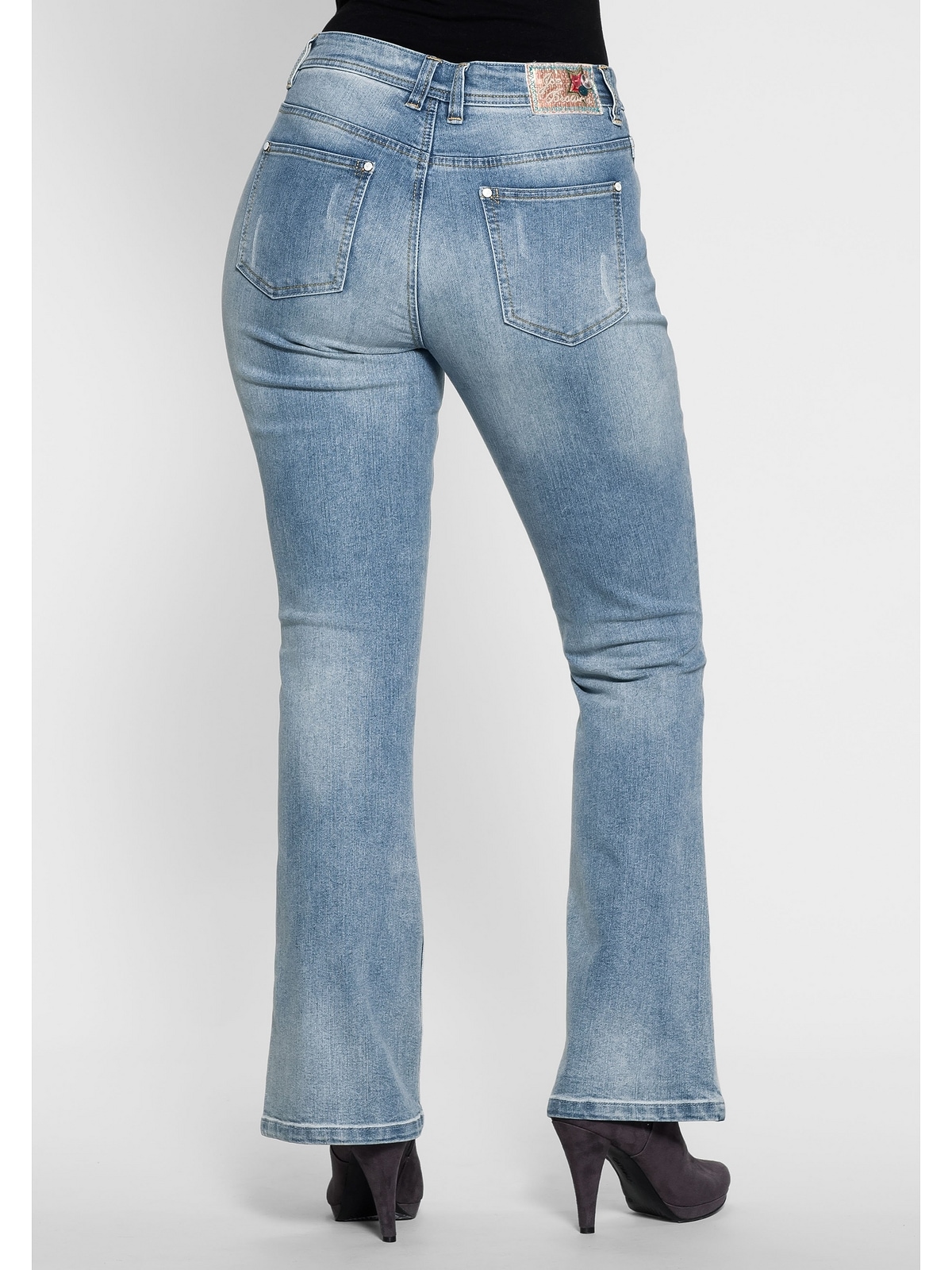 sheego by Joe Browns Bootcut-Jeans »Große Größen«, mit Pailletten am Bund
