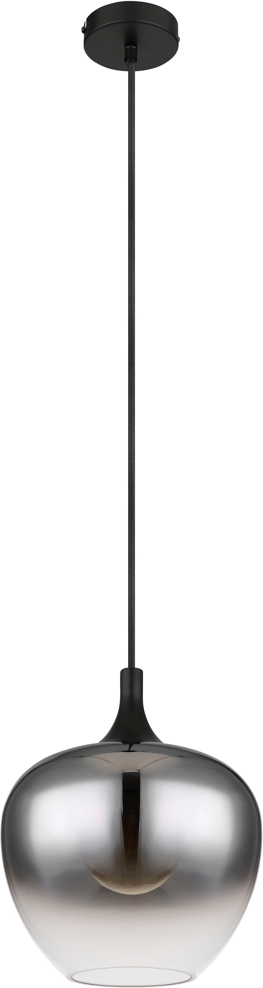 GLOBO LIGHTING Hängeleuchte »MAXY« E27 1 Stk. Hängeleuchte Schwarz, Rauchglas, E27
