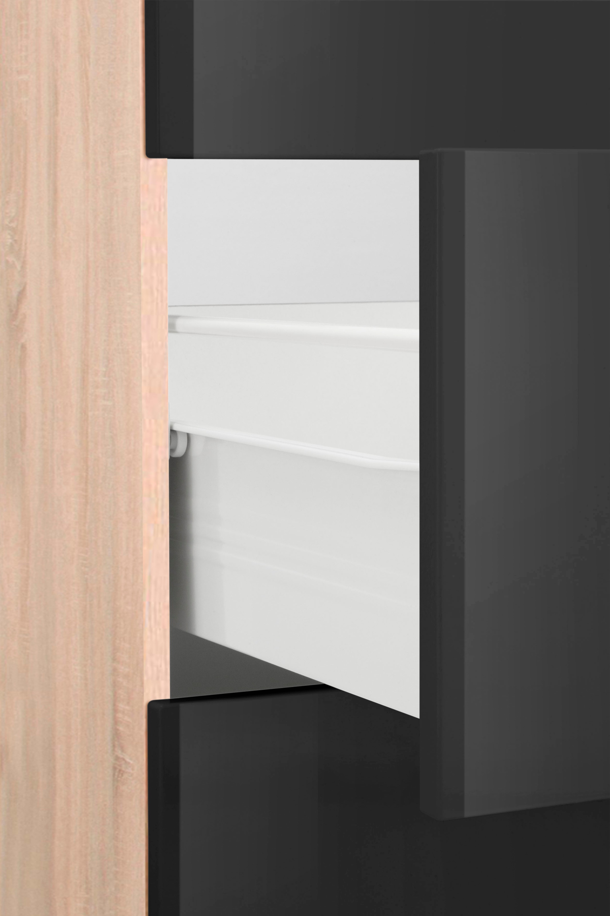 KOCHSTATION Küchenzeile »KS-Brindisi Breite 280 cm«, wahlweise mit E-Geräten und Induktion, mit MDF-Fronten und Regal