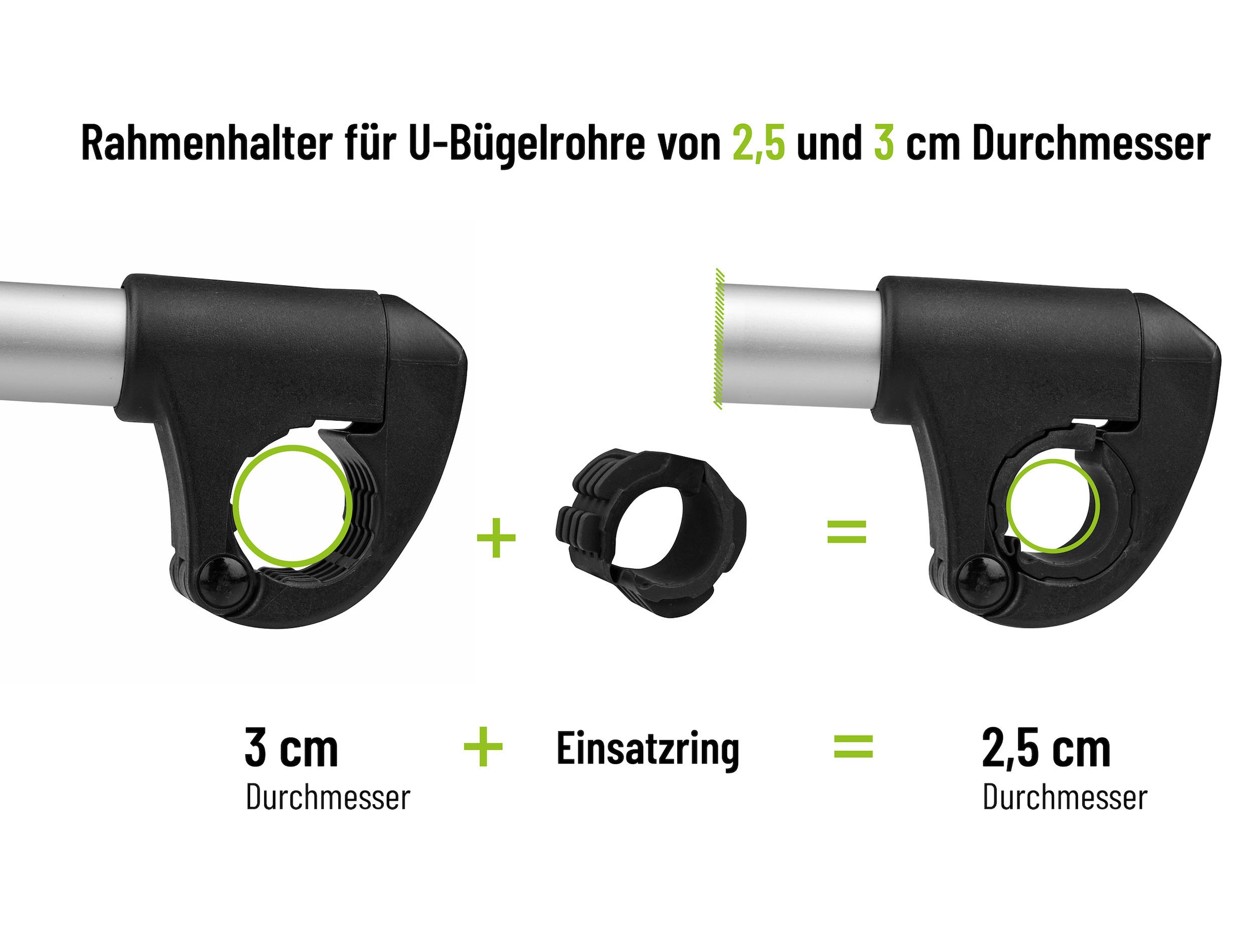EUFAB Fahrradträger-Rahmenhalter »Strap-Rahmenhalter lang Ø 25+30mm«