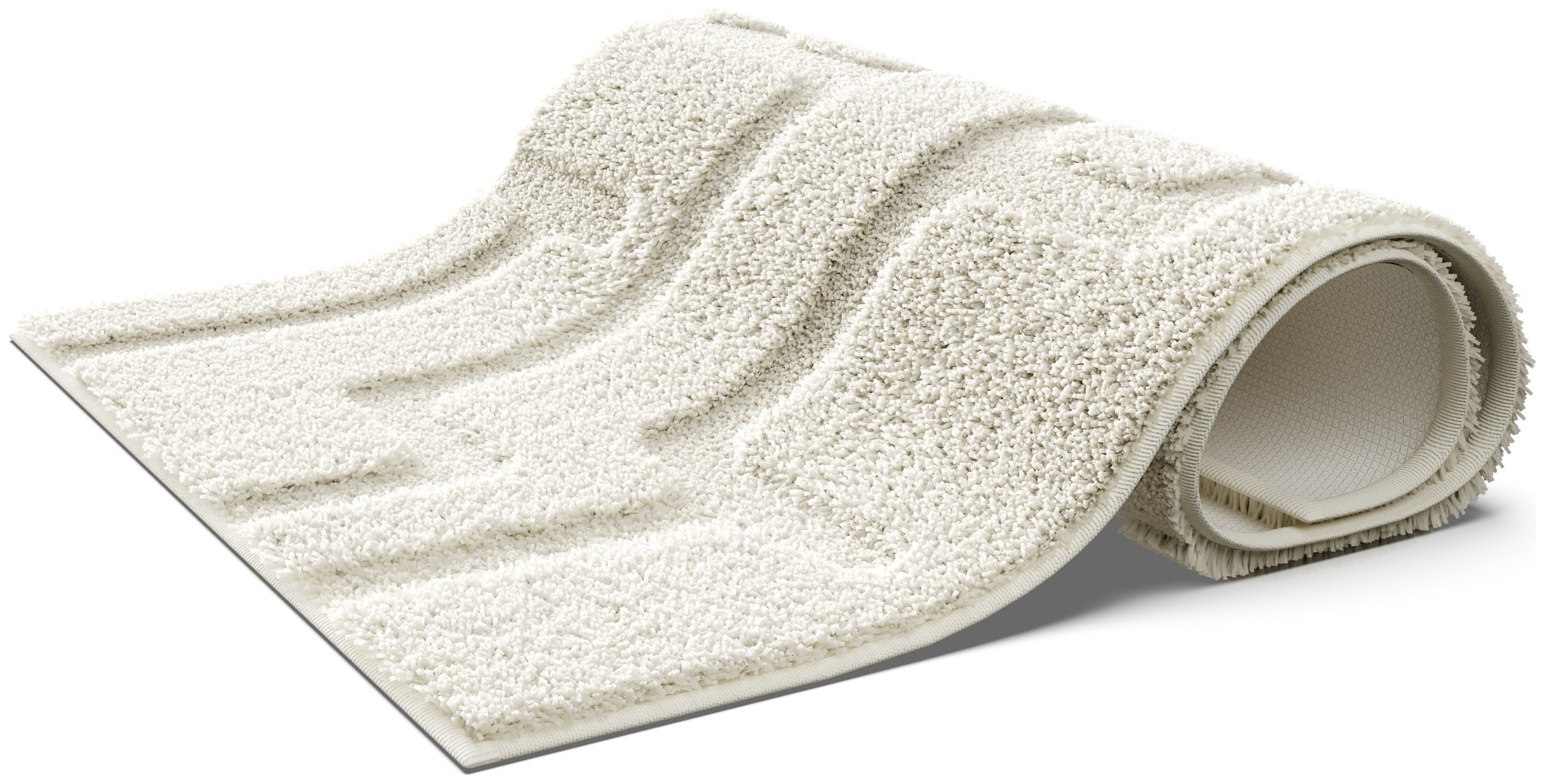 Grund Badematte »Riana, Badvorleger, Badezimmer Teppich, sehr weich«, rutschhemmend beschichtet, schnell trocknend, Modernes Design mit Linien in Hoch-Tief-Struktur, Made in Europe