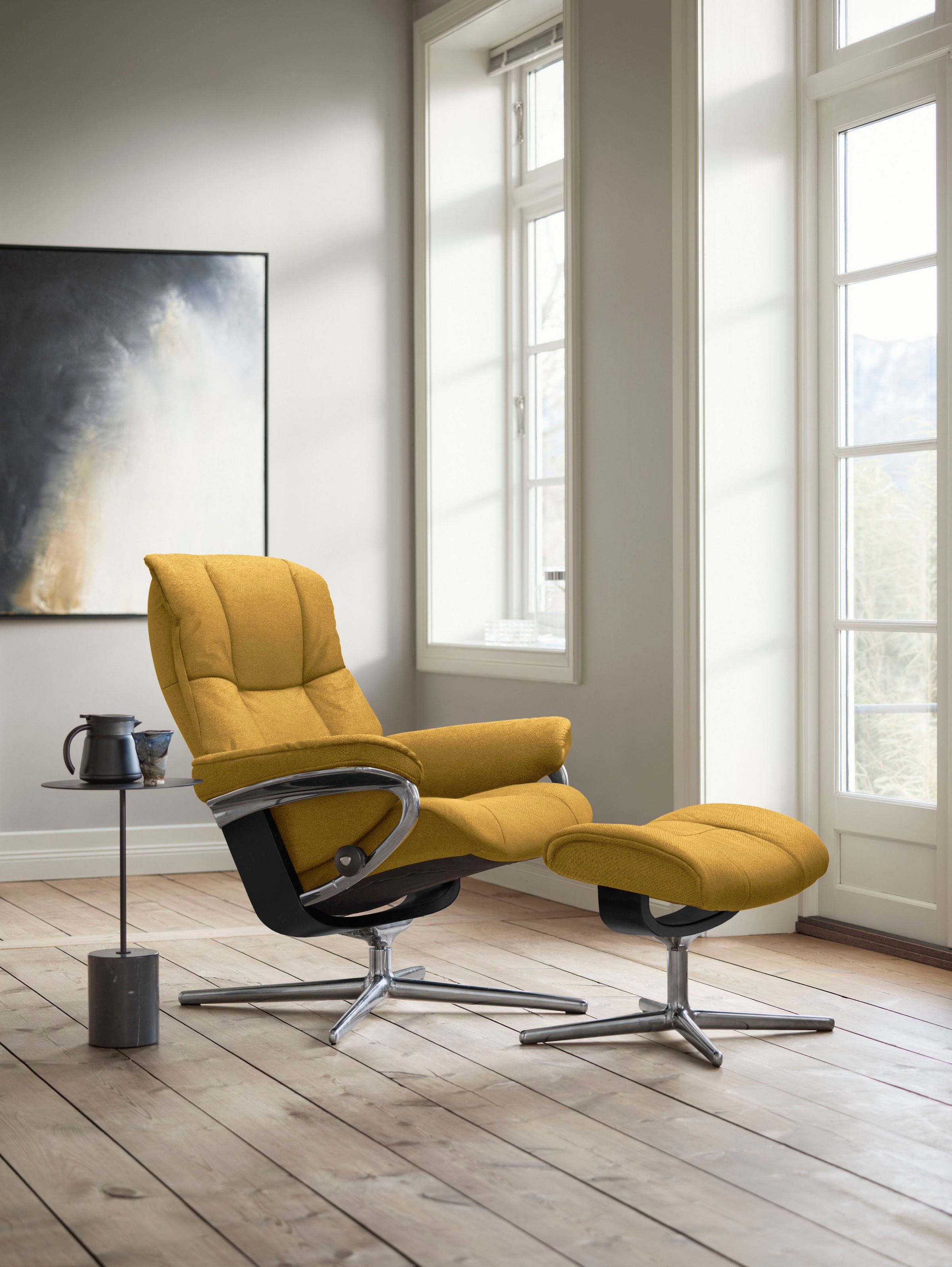 Stressless® Relaxsessel »Mayfair«, mit Cross Base, Größe S, M & L, Holzakzent Schwarz