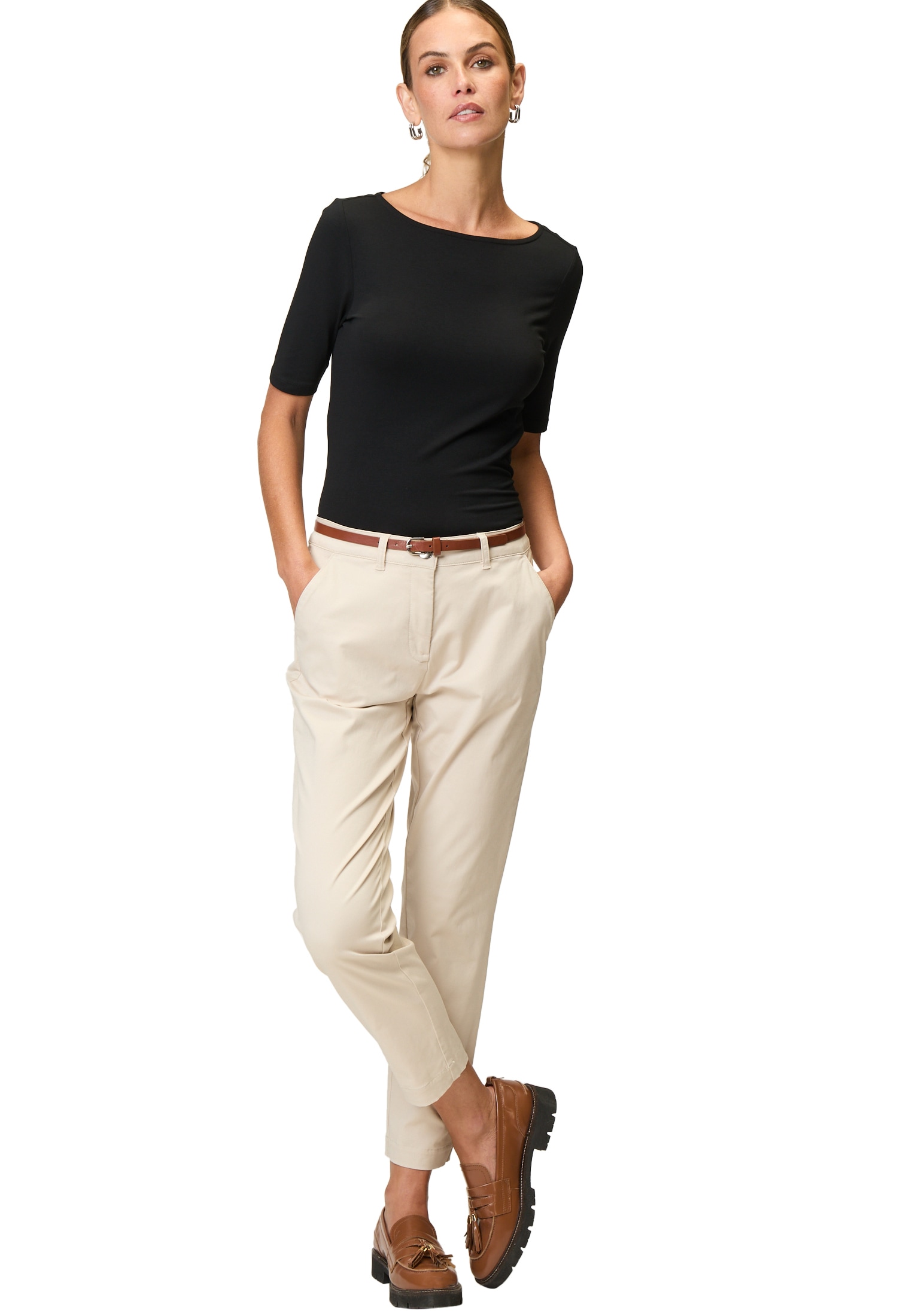 Zero Kurzarmshirt »zero Modalshirt mit U-Bootausschnitt«, (1 tlg.), Plain/ohne Details