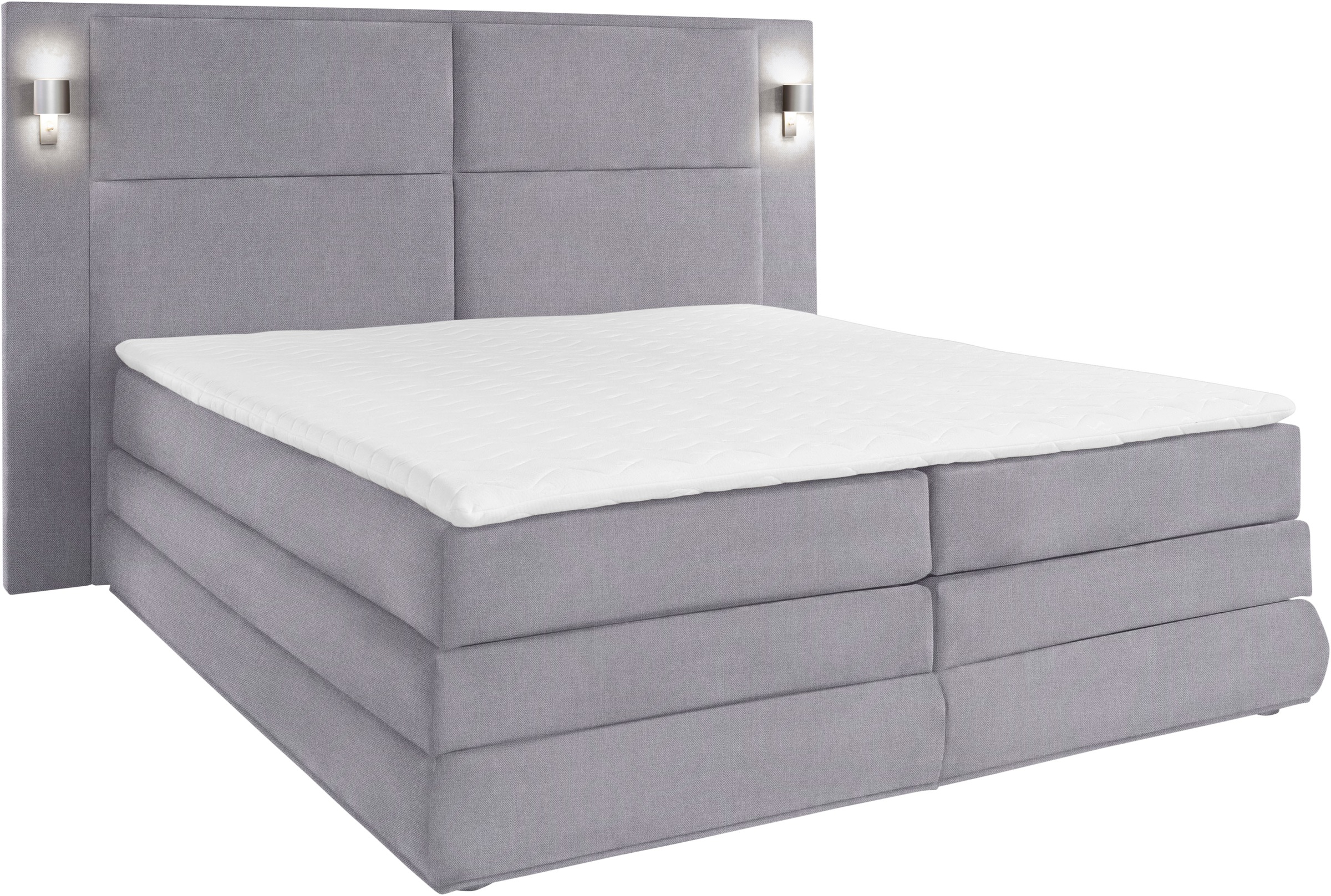 COLLECTION AB Boxspringbett »Copenhagen« inklusive Bettkasten, Topper, wahlweise mit LED-Beleuchtung