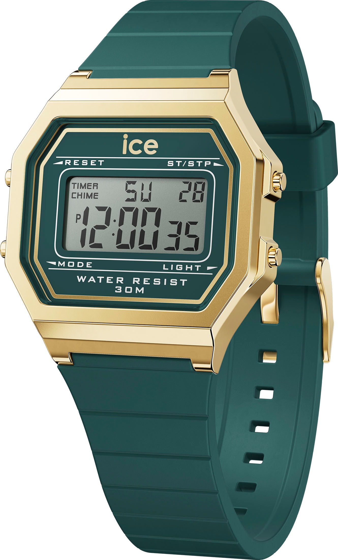 ice-watch "ICE digit retro - Small" Armbanduhr, Quarzuhr, Damenuhr, Silikonarmband, Datum