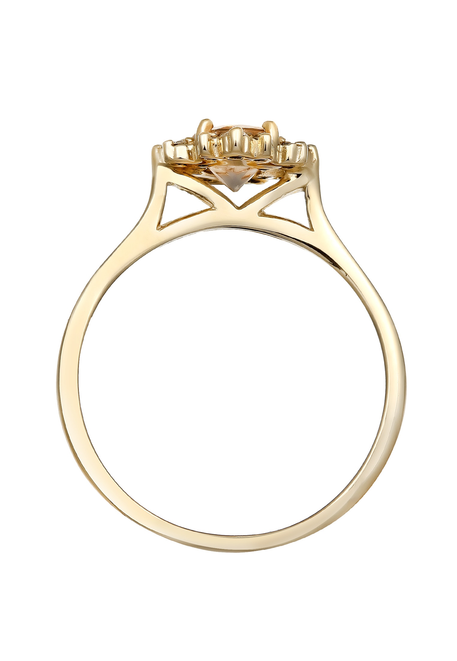 HAZE & GLORY Verlobungsring »Ring Diamant Morganit Verlobungsring 375 Gelbgold«