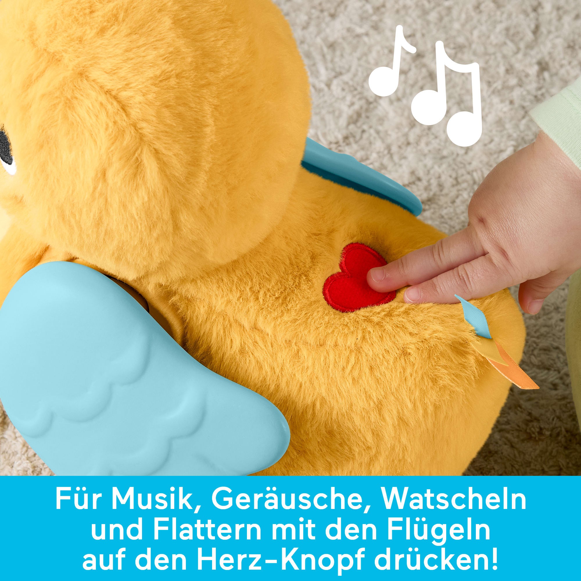 Fisher-Price® Plüschfigur »4-in-1 Knuddel- und Krabbel-Ente«