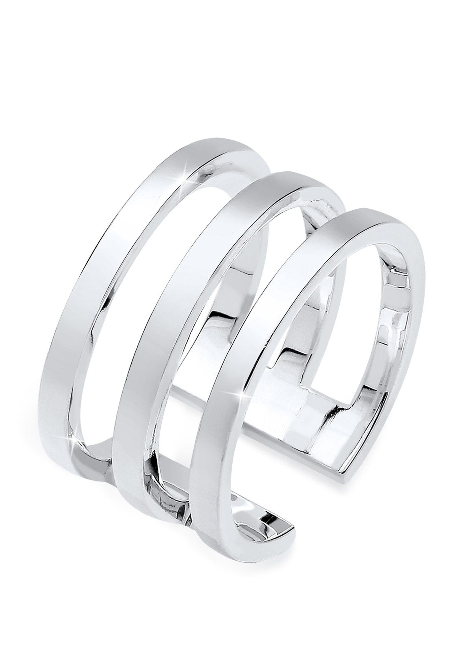 Elli Fingerring »Silberring Breit Schlicht Offen 925 Silber« online kaufen  | BAUR