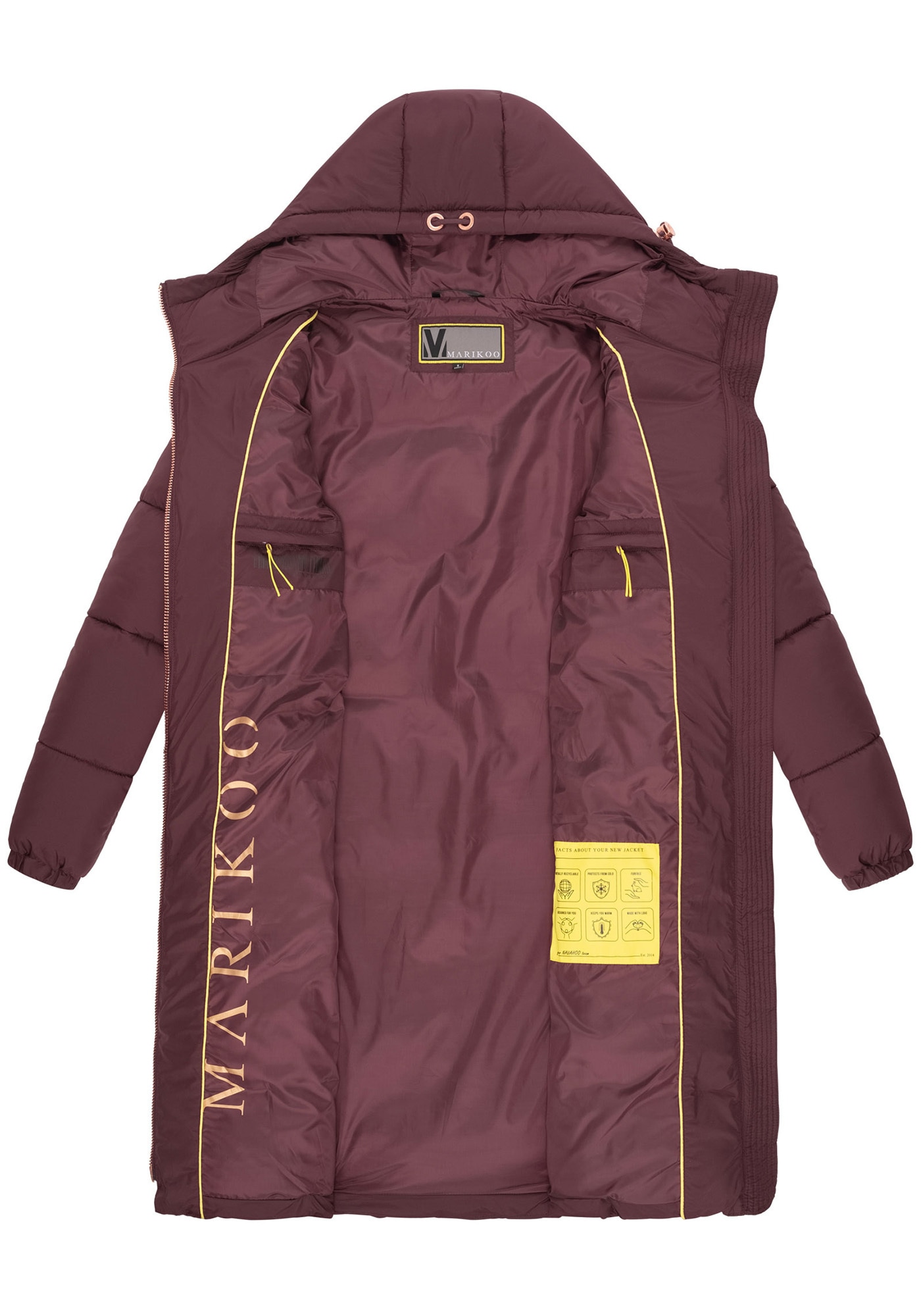 Marikoo Winterjacke »Nomadiaa«, Lange Damen Winterjacke