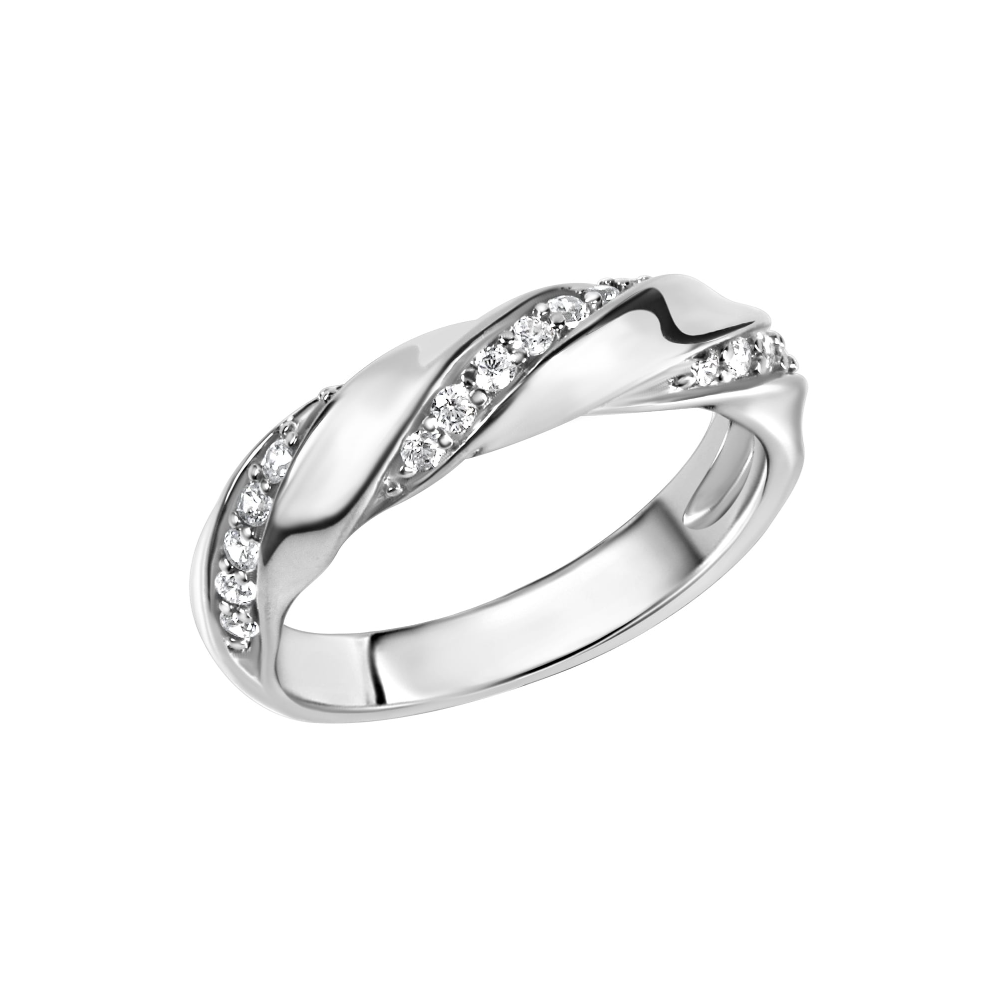 Zeeme Fingerring »Silber 925 rhodiniert mit Zirkonia weiß«