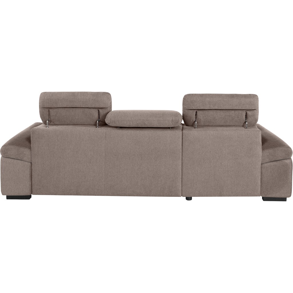 COTTA Ecksofa »Lola L-Form«, (Set, mit Hocker), mit Hocker & Kopfteilfunktion, wahlw. Bett- und Armteilfunktion