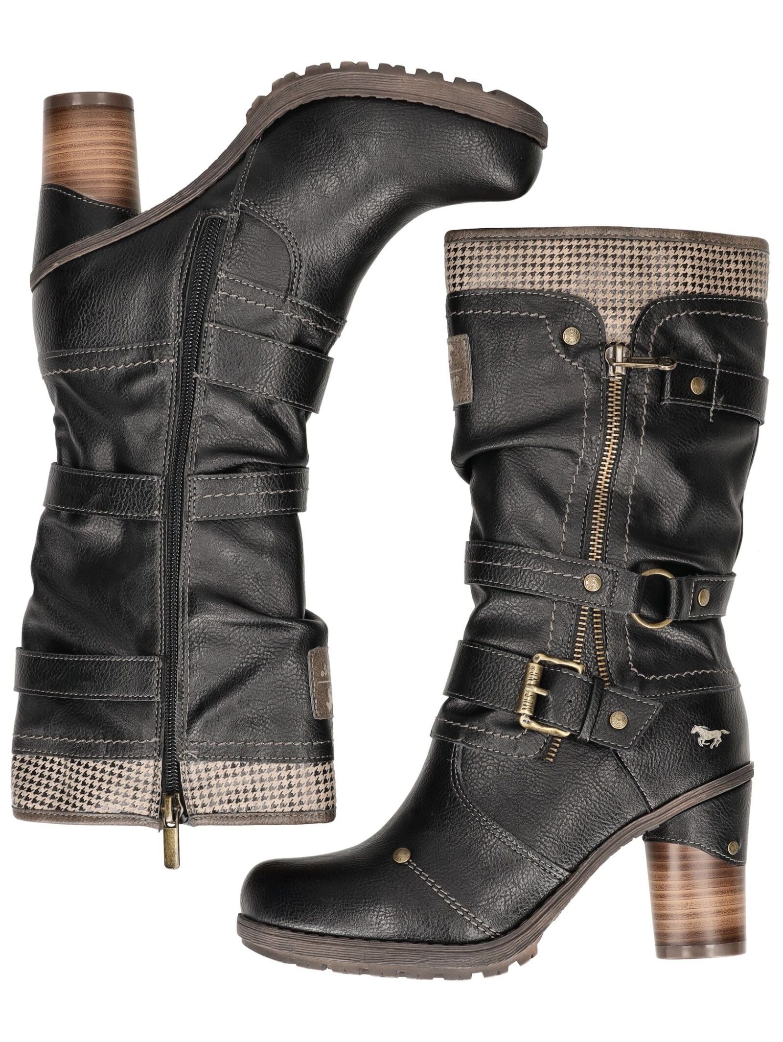 Mustang Shoes High-Heel-Stiefel »Mustang Shoes Stiefel Lederimitat/Textil«