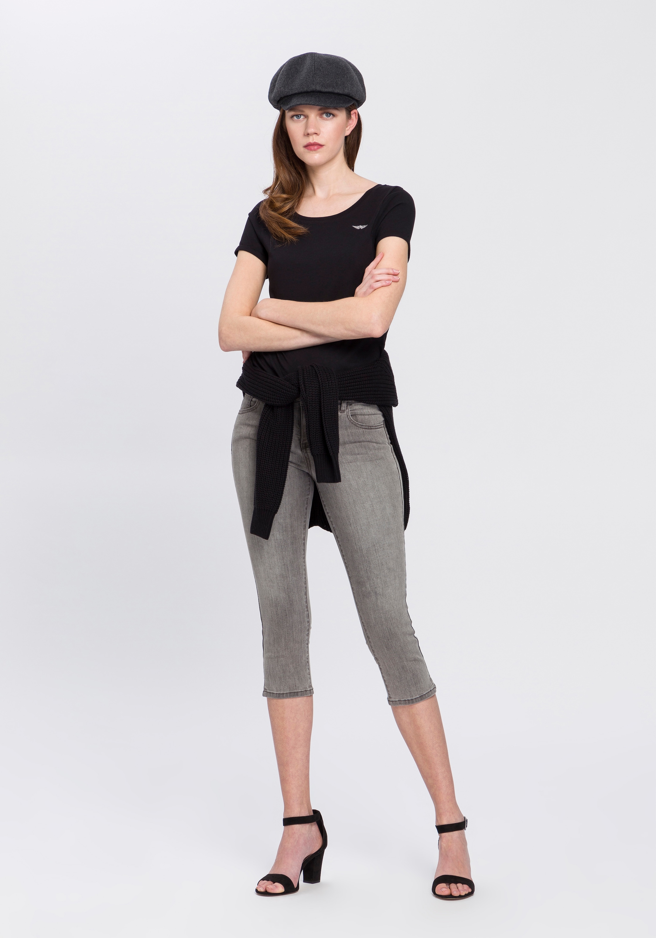 Arizona Caprijeans »Ultra-Stretch«, Mid-Waist für kaufen | BAUR