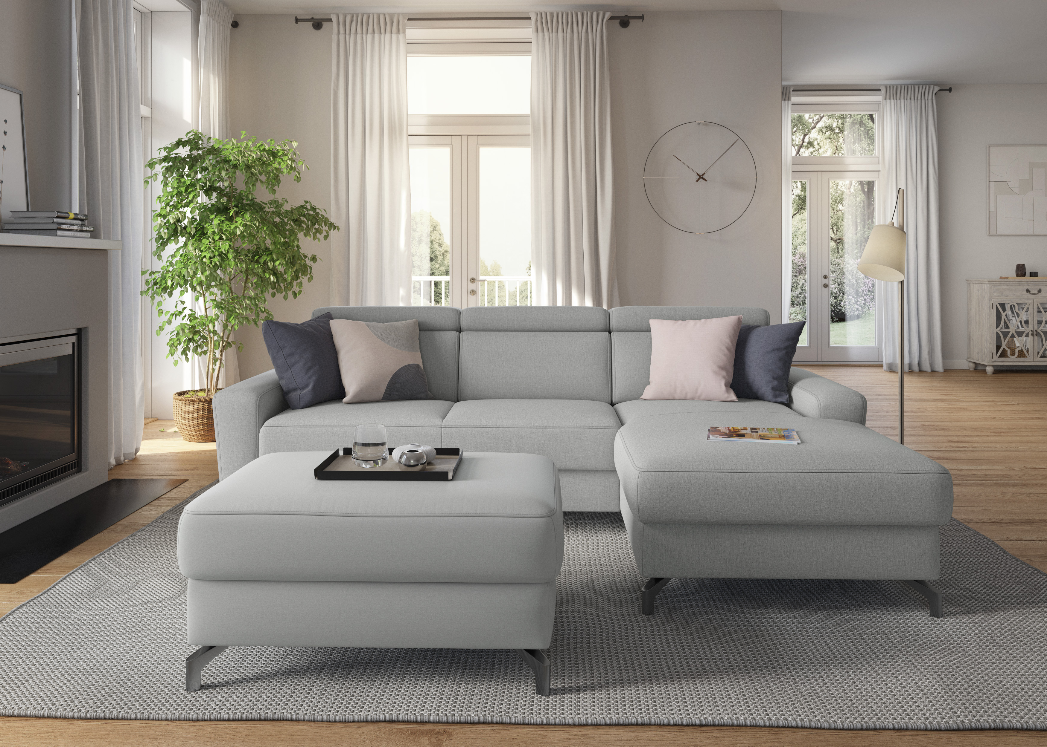 sit&more Ecksofa "Scarlett L-Form" inklusive Kopfteilverstellung, optional Schlaffunktion & Bettkasten