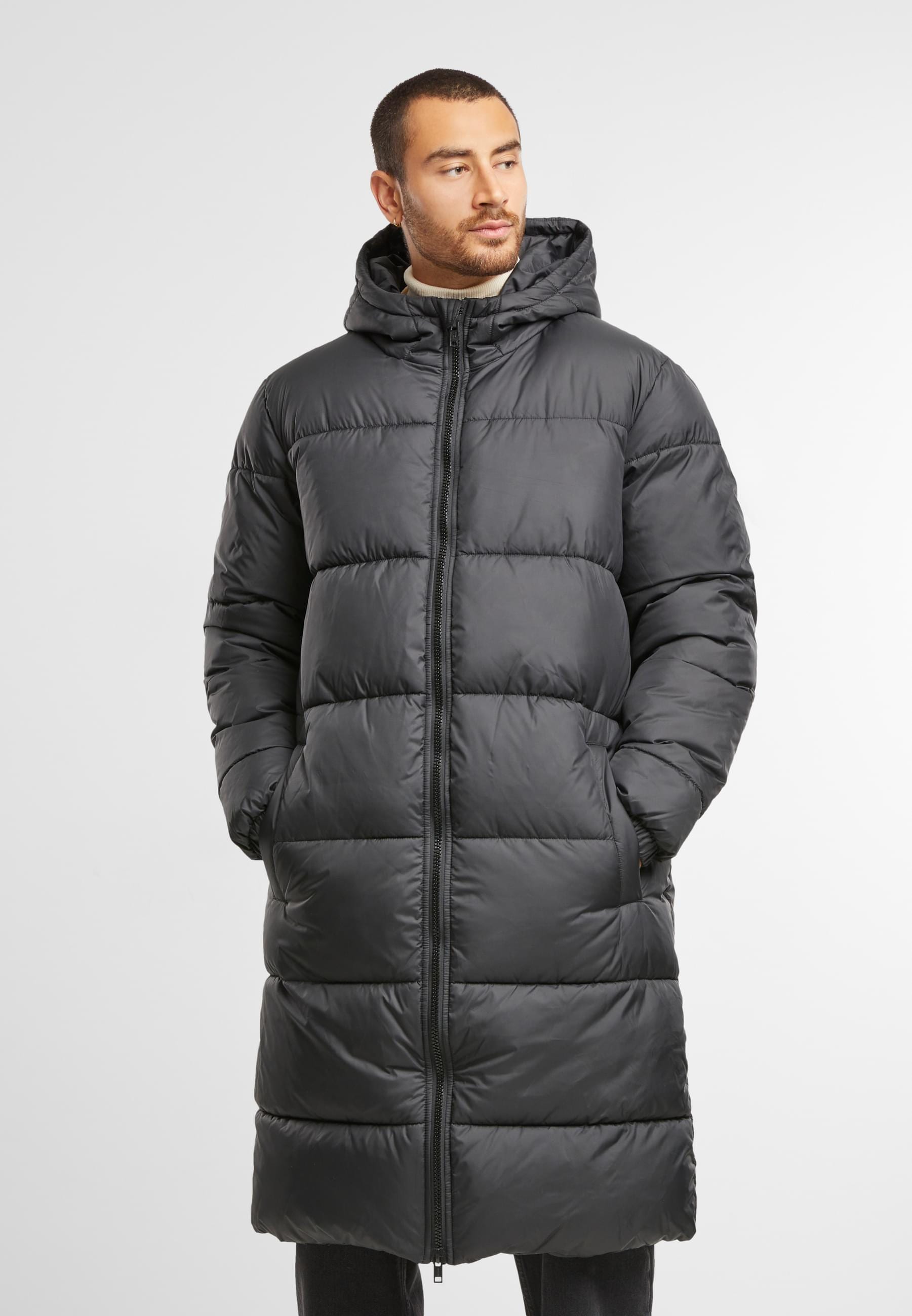 URBAN CLASSICS Winterjacke »Urban Classics Mens Long Puffer Coat«, (1 St.), mit Kapuze