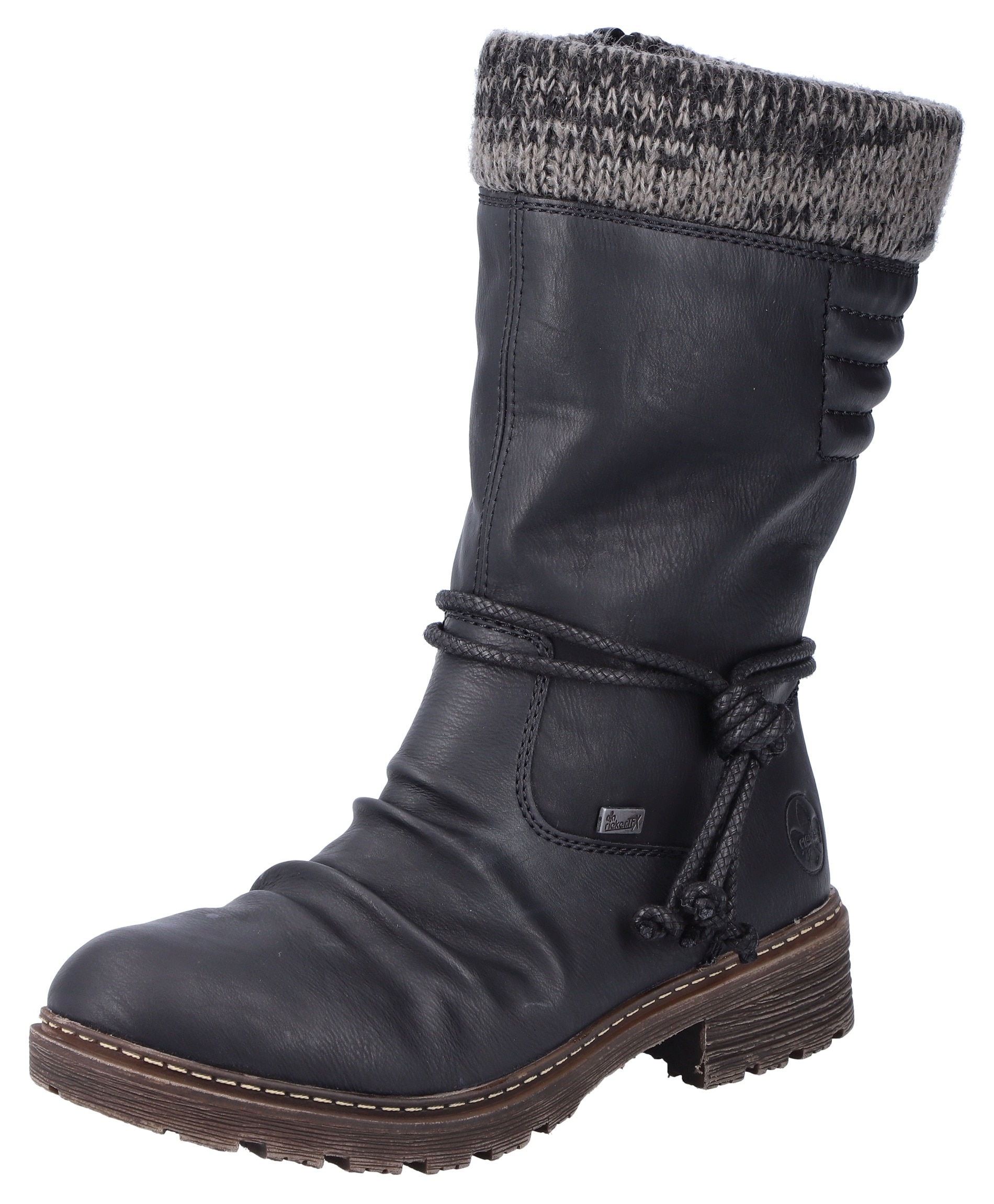 Rieker Winterstiefel, Winterboots, Blockabsatz, TEX-Membran, mit gestrickte günstig online kaufen