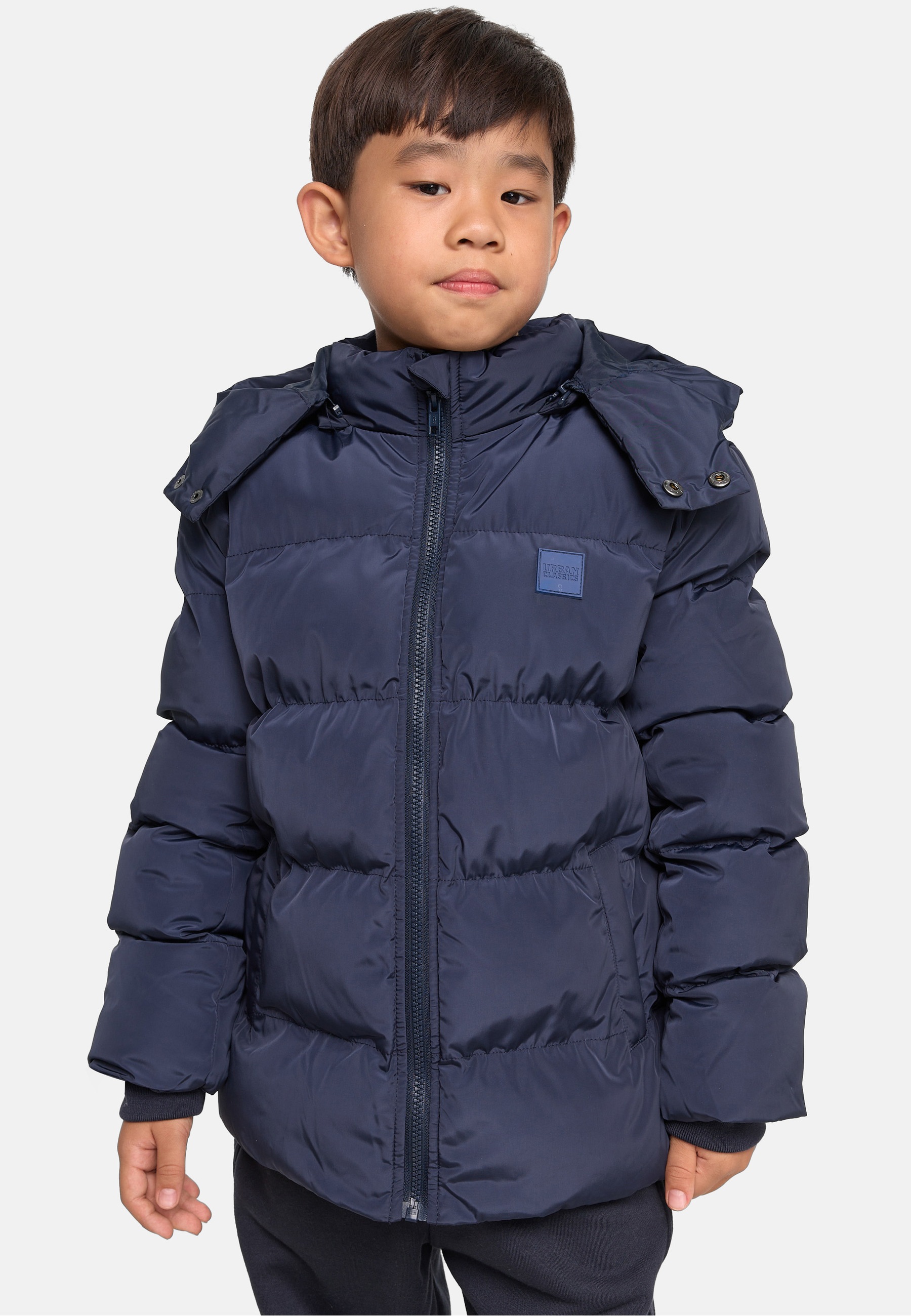URBAN CLASSICS Winterjacke »Urban Classics Herren Boys Hooded Puffer Jacket« 1 Stk. tlg. mit Kapuze