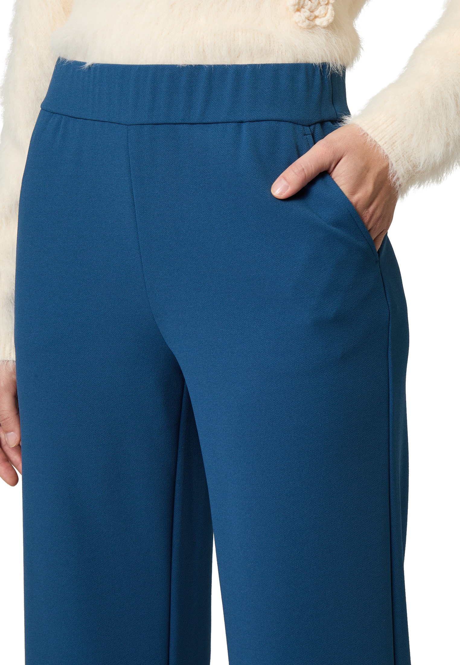 Zero Stoffhose »zero Hose Wide Leg Gummibund 28 Inch«, Plain/ohne Details