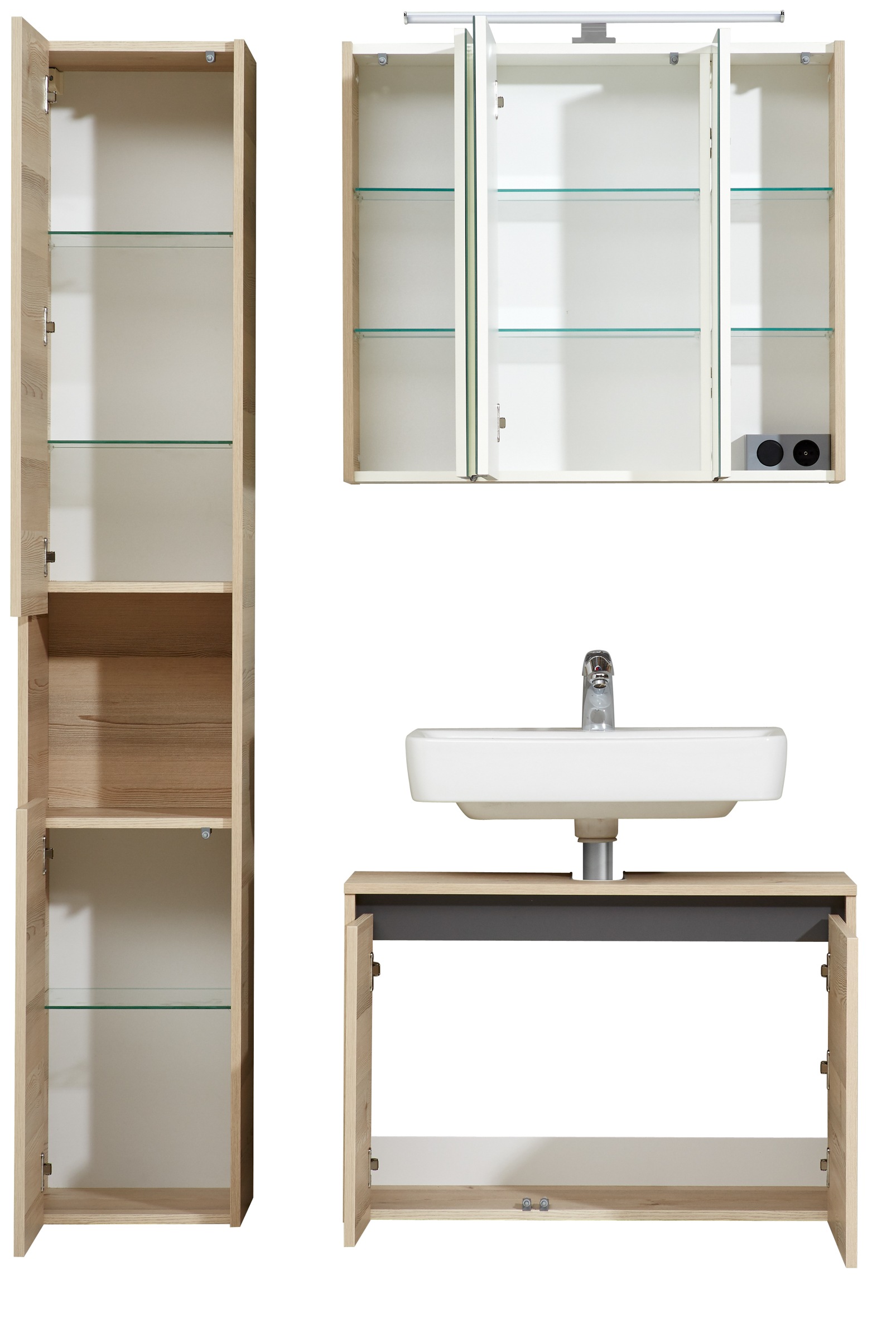 Saphir Badmöbel-Set »Quickset 393«, (Komplett-Set, 3 St.)