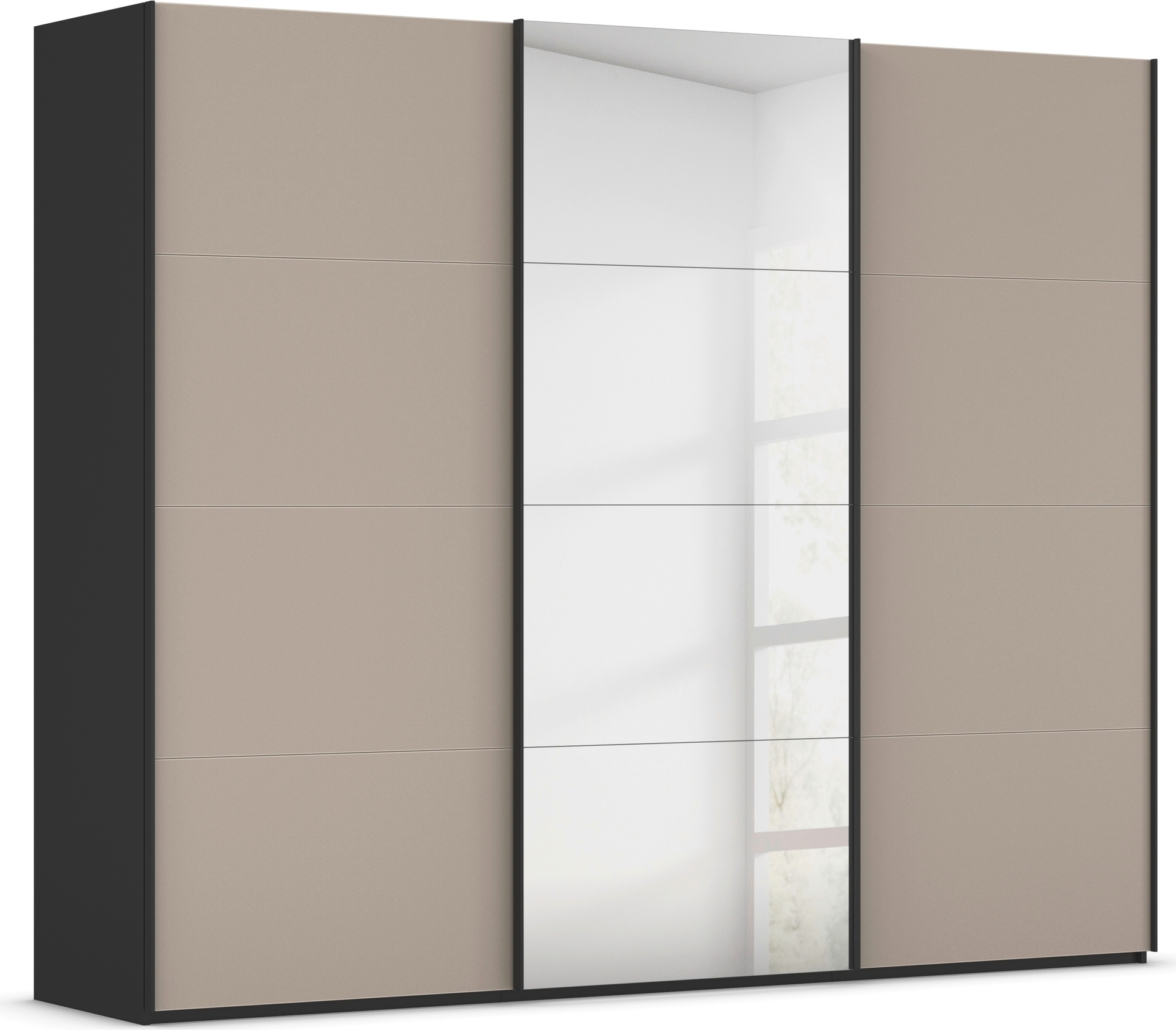 rauch "Kleiderschrank Schrank Garderobe Schlafzimmerschrank SCALE-FYRA" edle viergeteilte Türen Spiegel/Glas-Mix viele Farben MADE IN GERMANY