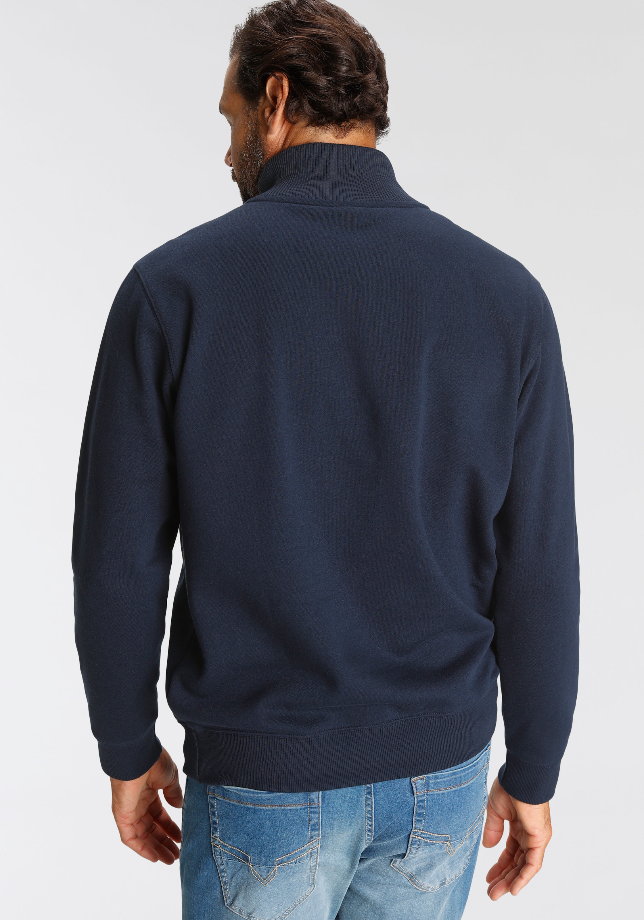 H.I.S Sweatshirt, unifarben, aus dehnbarer Sweatware, mit Logostickerei