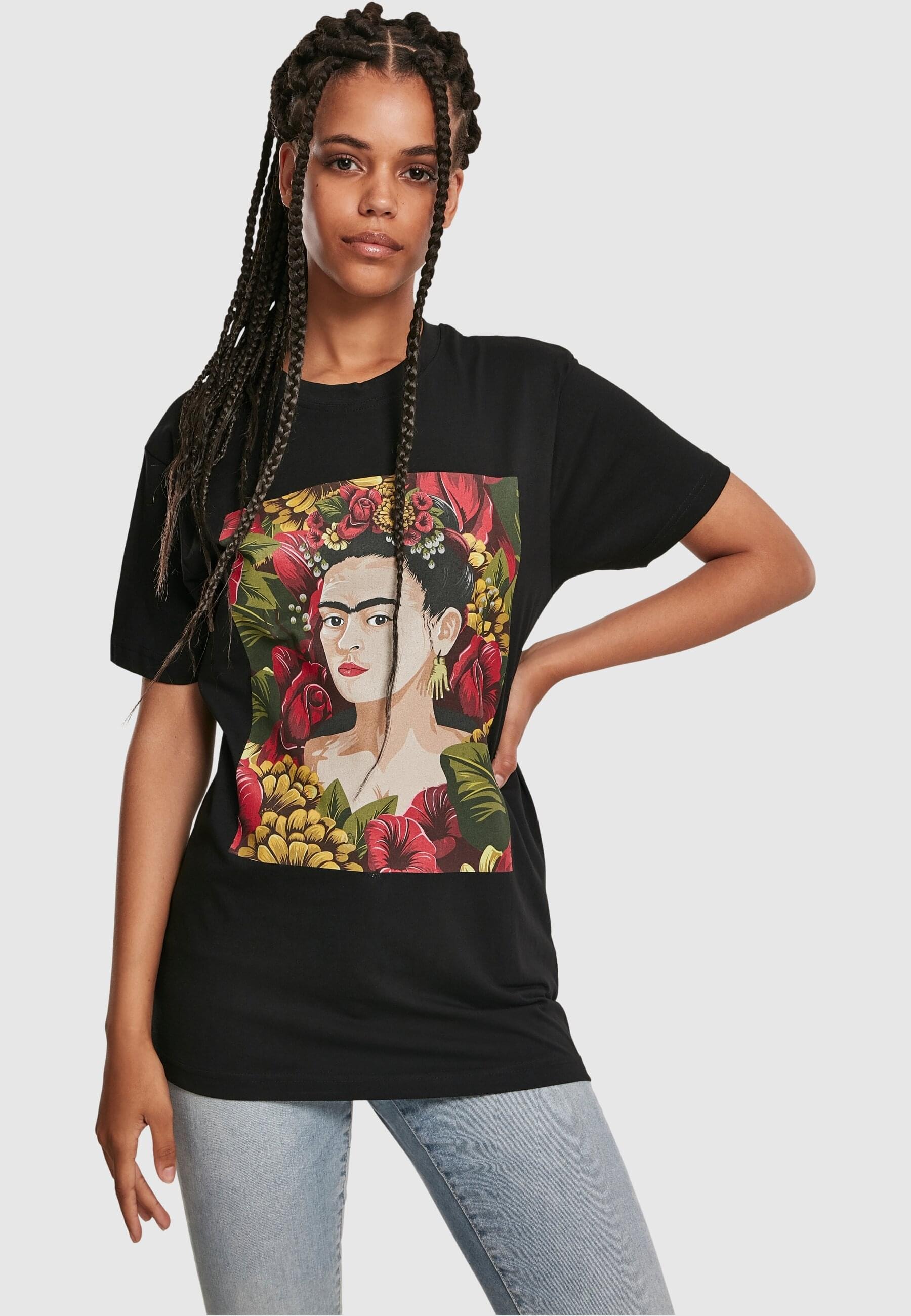 Merchcode Kurzarmshirt »Merchcode Damen Ladies Frida Kahlo Portrait Tee«, (1 tlg.)