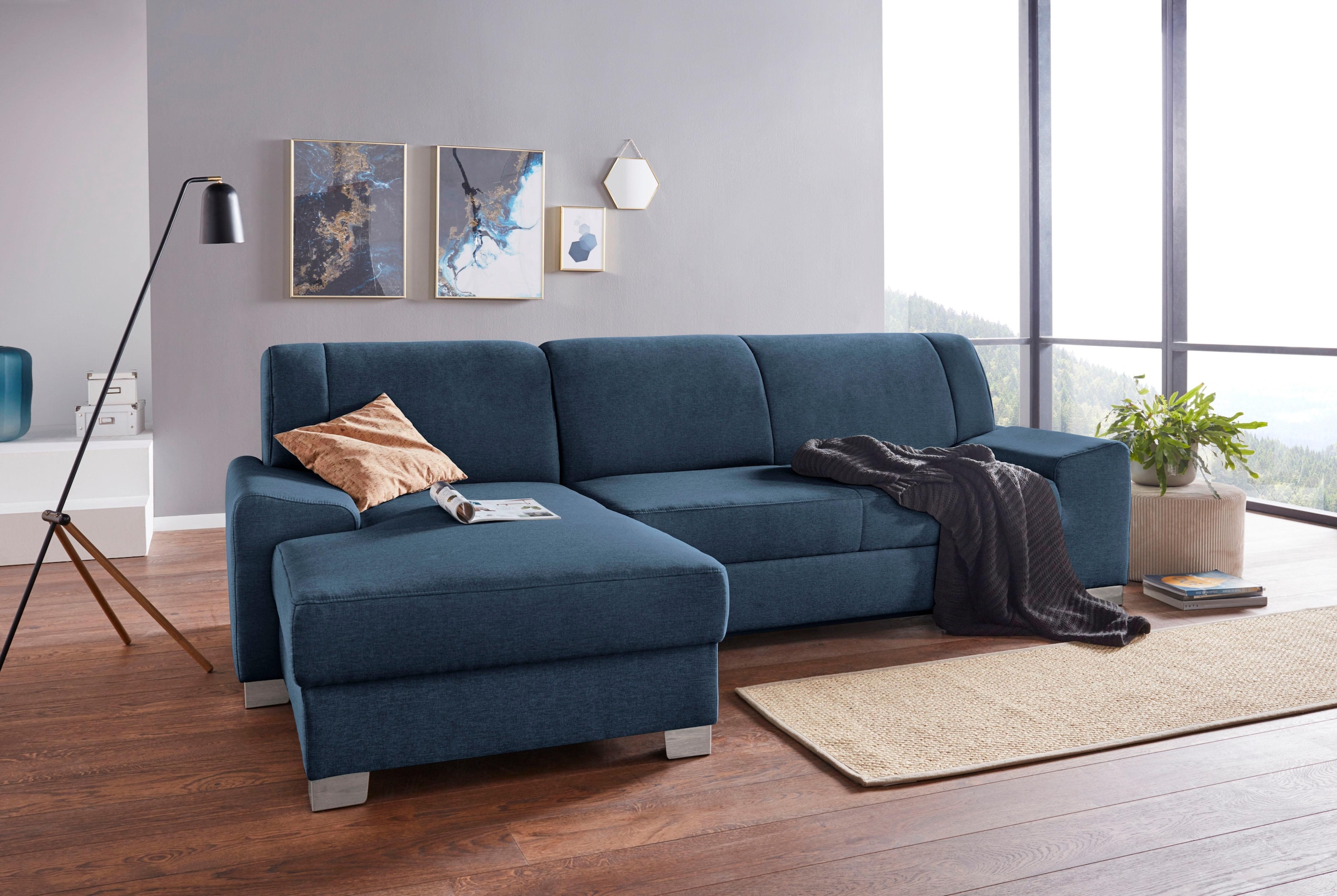 DOMO collection Ecksofa "Anzio L-Form", wahlweise mit Bettfunktion und Fede günstig online kaufen