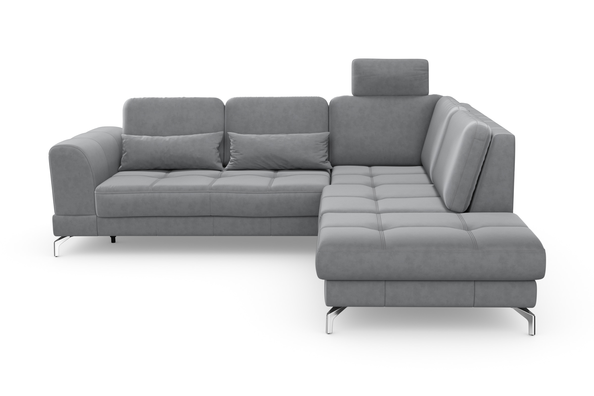 sit&more Ecksofa »Bendigo L-Form«, inklusive Sitztiefenverstellung, Bodenfreiheit 12 cm, in 2 Fußfarben