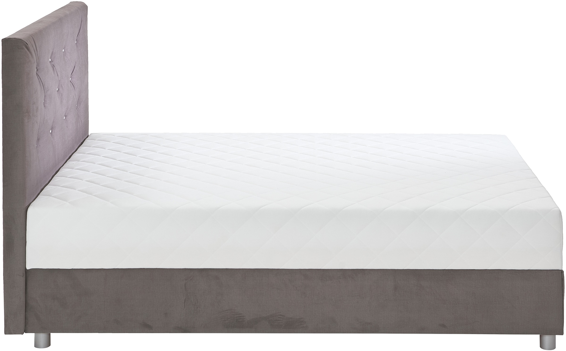ATLANTIC home collection Boxbett »CELIA im hochwertiger Samtoptik«, mit Taschen-Federkernmatratze, Bettkasten und Strass-Steinen