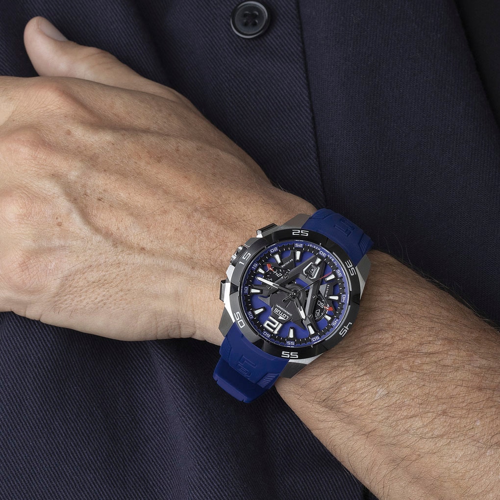 Lotus Chronograph »Vortex«, Quarzuhr, Armbanduhr, Herrenuhr, Tag, Stoppfunktion, Kautschukarmband