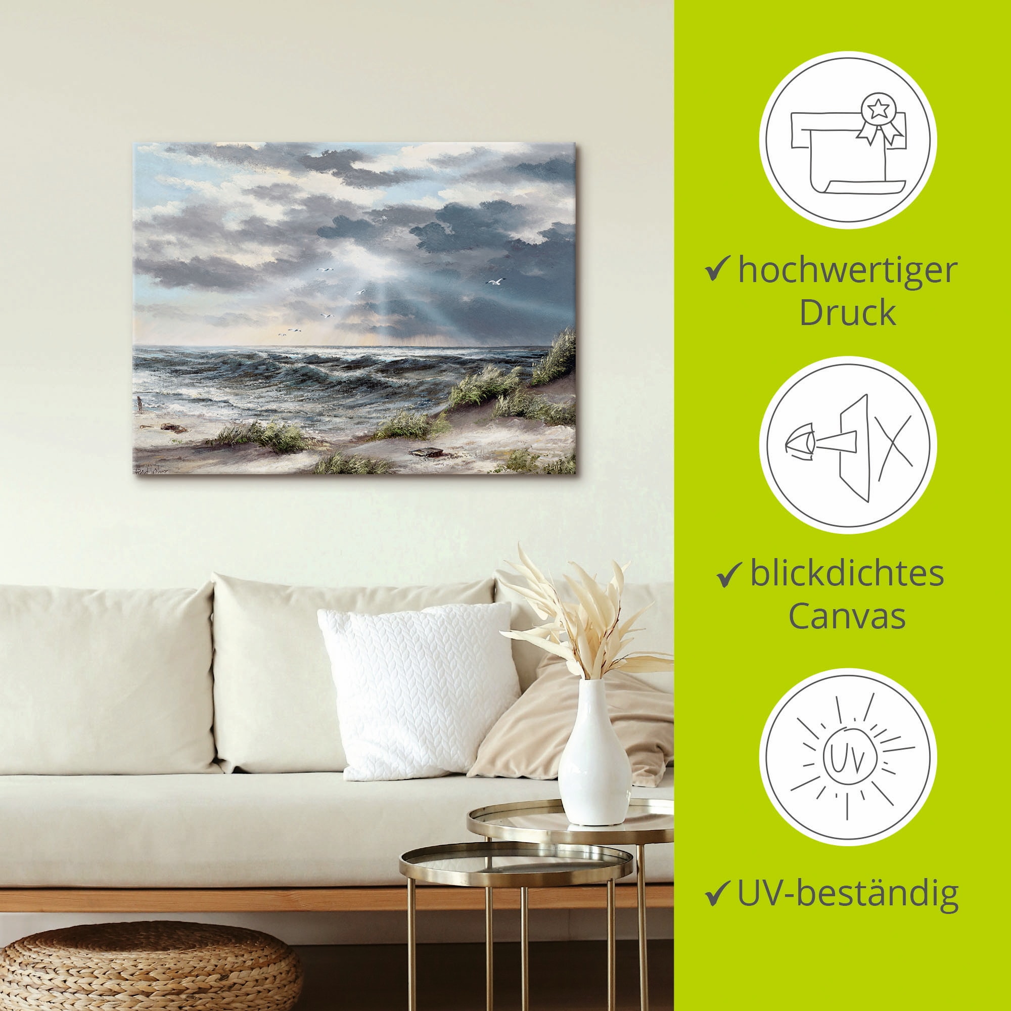 Artland Wandbild »Ungemessene Höhen« Gewässer 1 Stk. tlg. als Leinwandbild, Wandaufkleber in verschied. Größen