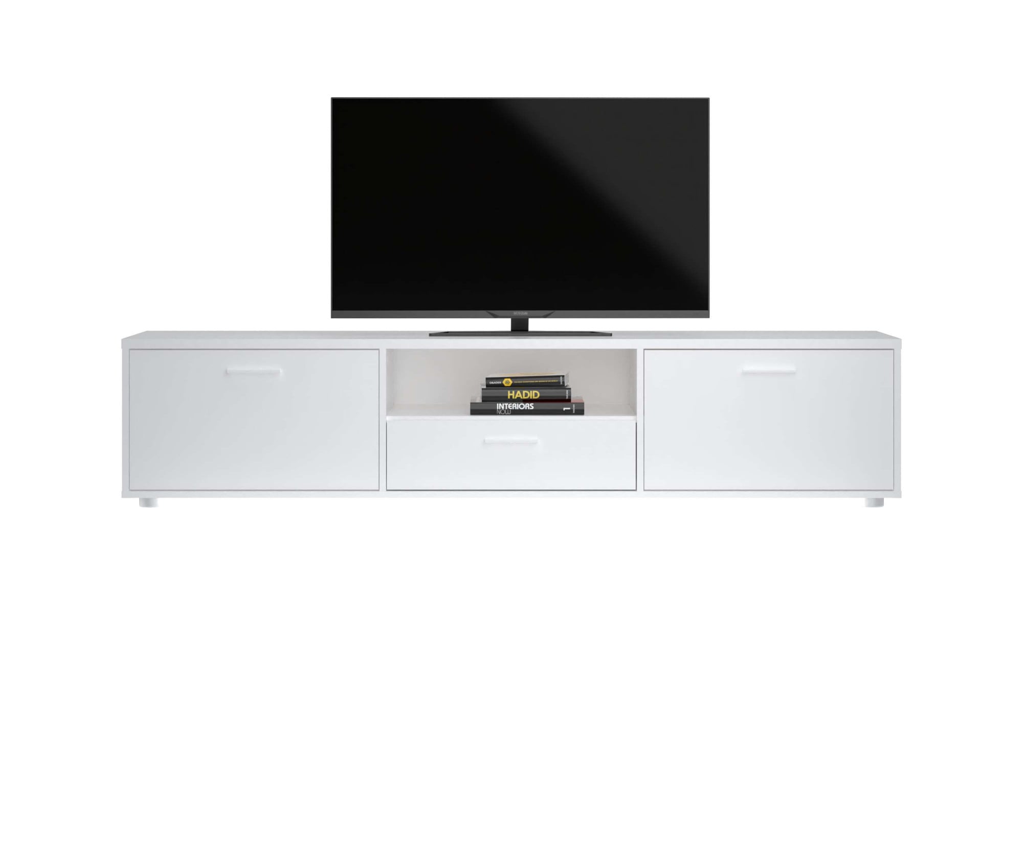 Home affaire TV-Schrank »Media TV-Möbel, TV Schrank, Mediaboard, Lowboard«, 2 Türen, 1 Schublade, 1 offenes Fach, Kabelmanagement, B. 147/177 cm