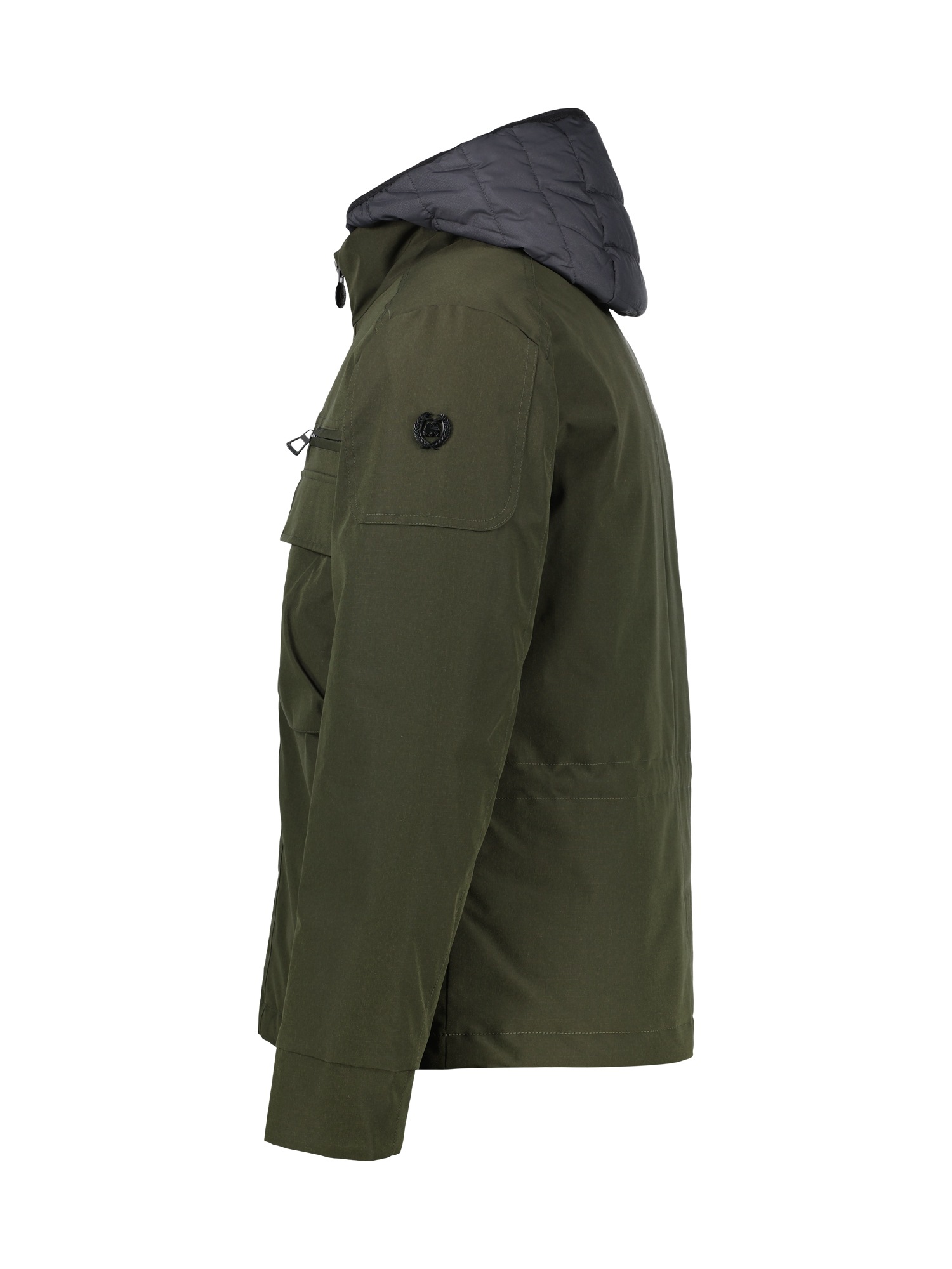 LERROS Outdoorjacke »LERROS Fieldjacket mit Kapuze, gefüttert«, mit Kapuze, Wasser- und windabweisend, atmungsaktiv