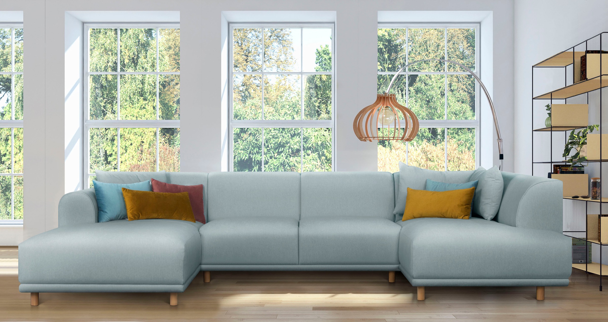 OTTO home Wohnlandschaft "Maroon U-Form" in skandinavischem Design, mit los günstig online kaufen