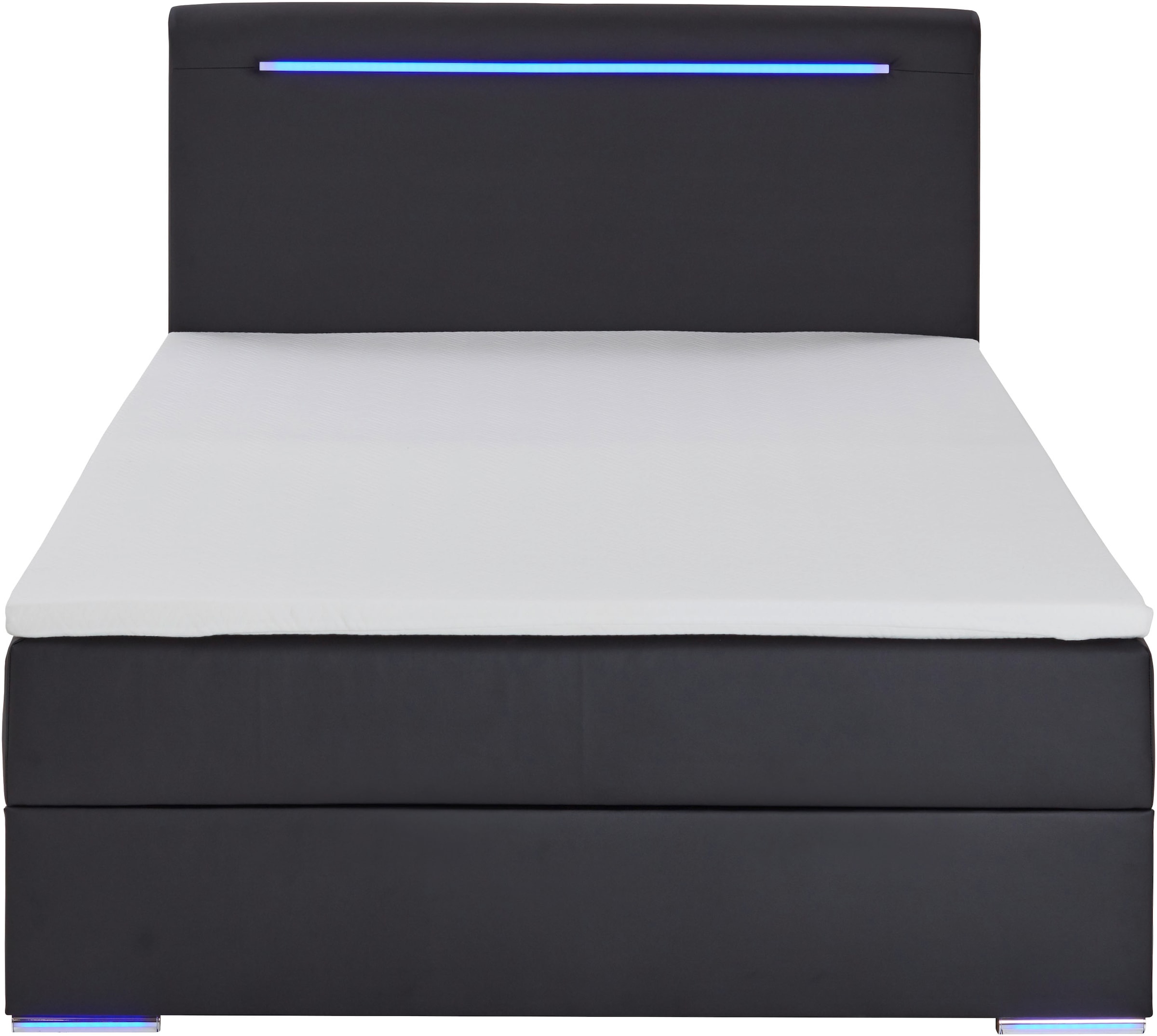 meise.möbel Boxbett »Candela inkl. Bettkasten, Topper & LED-Beleuchtung an Kopfteil & Füßen«