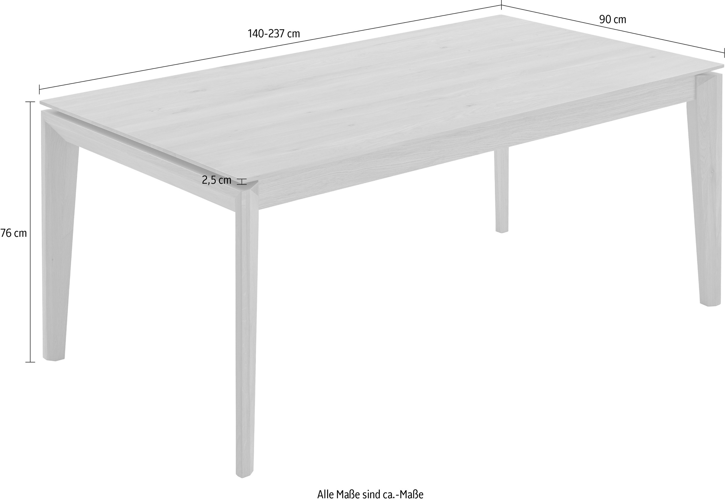 Innostyle Esstisch »Sonate« 2 Stk. tlg. geteilte Platte in moderner Plankenoptik