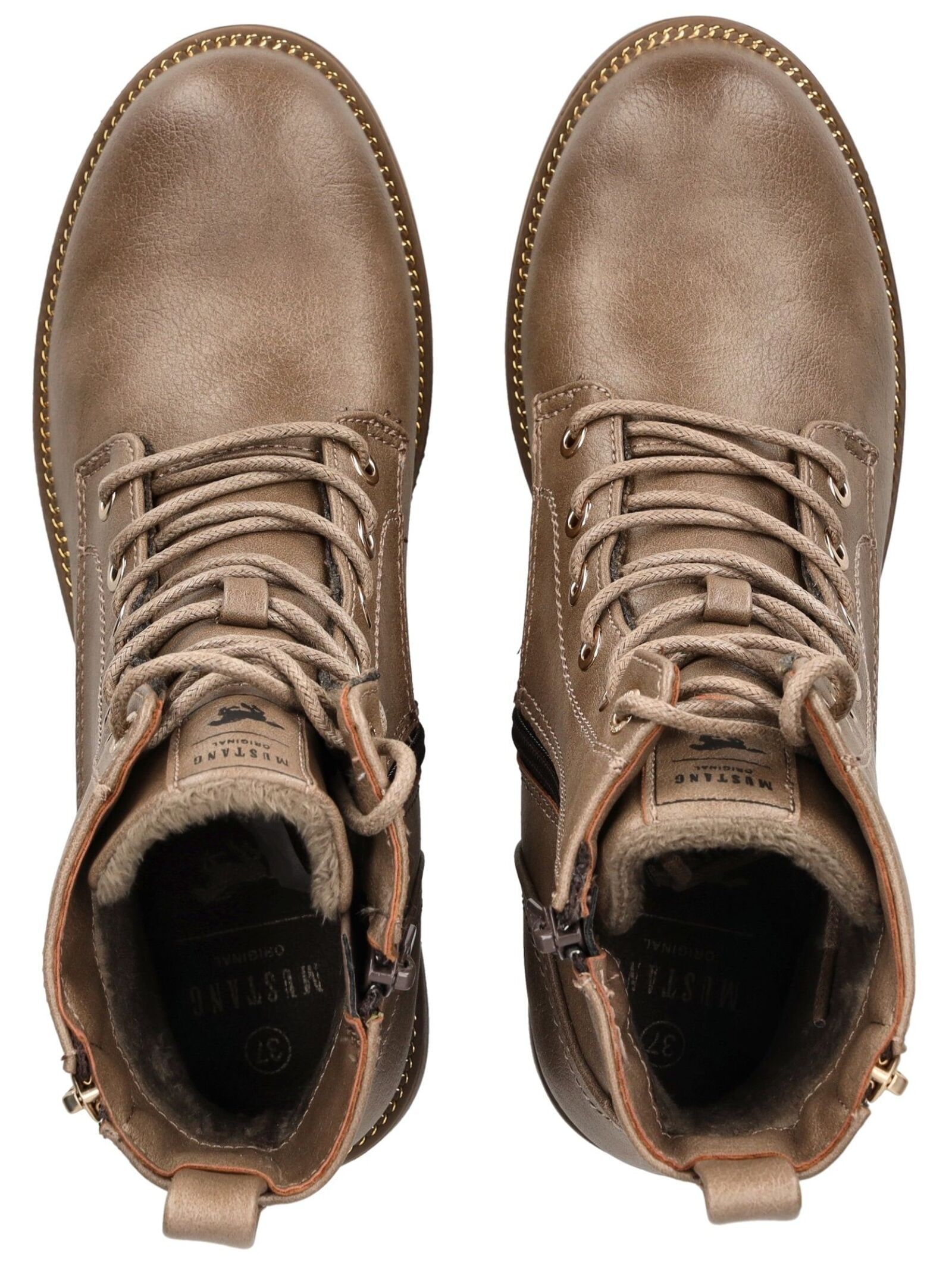 Mustang Shoes Schnürstiefelette »Mustang Shoes Stiefelette Lederimitat«