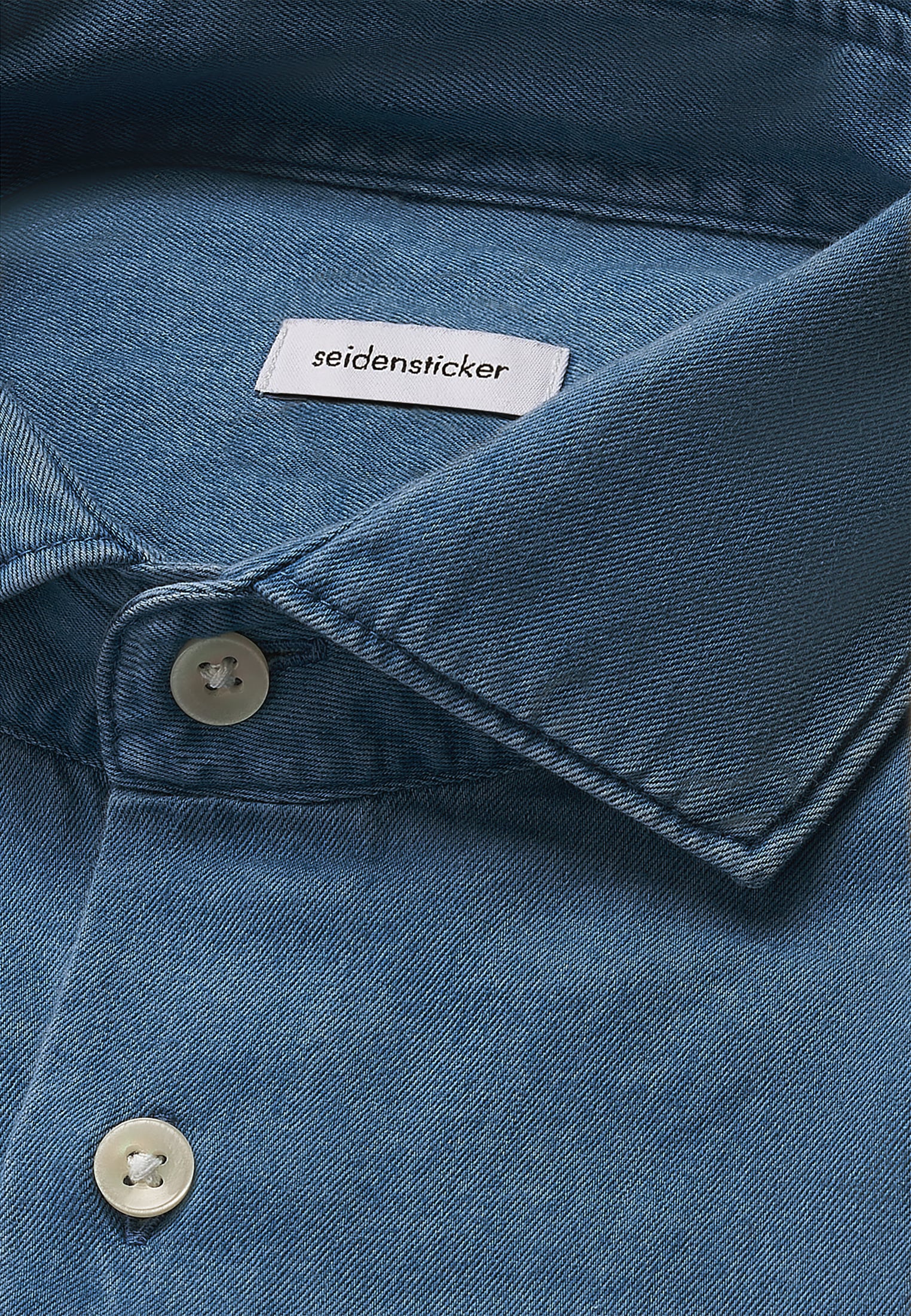 seidenstickerJeanshemd, Regular Kentkragen Denim