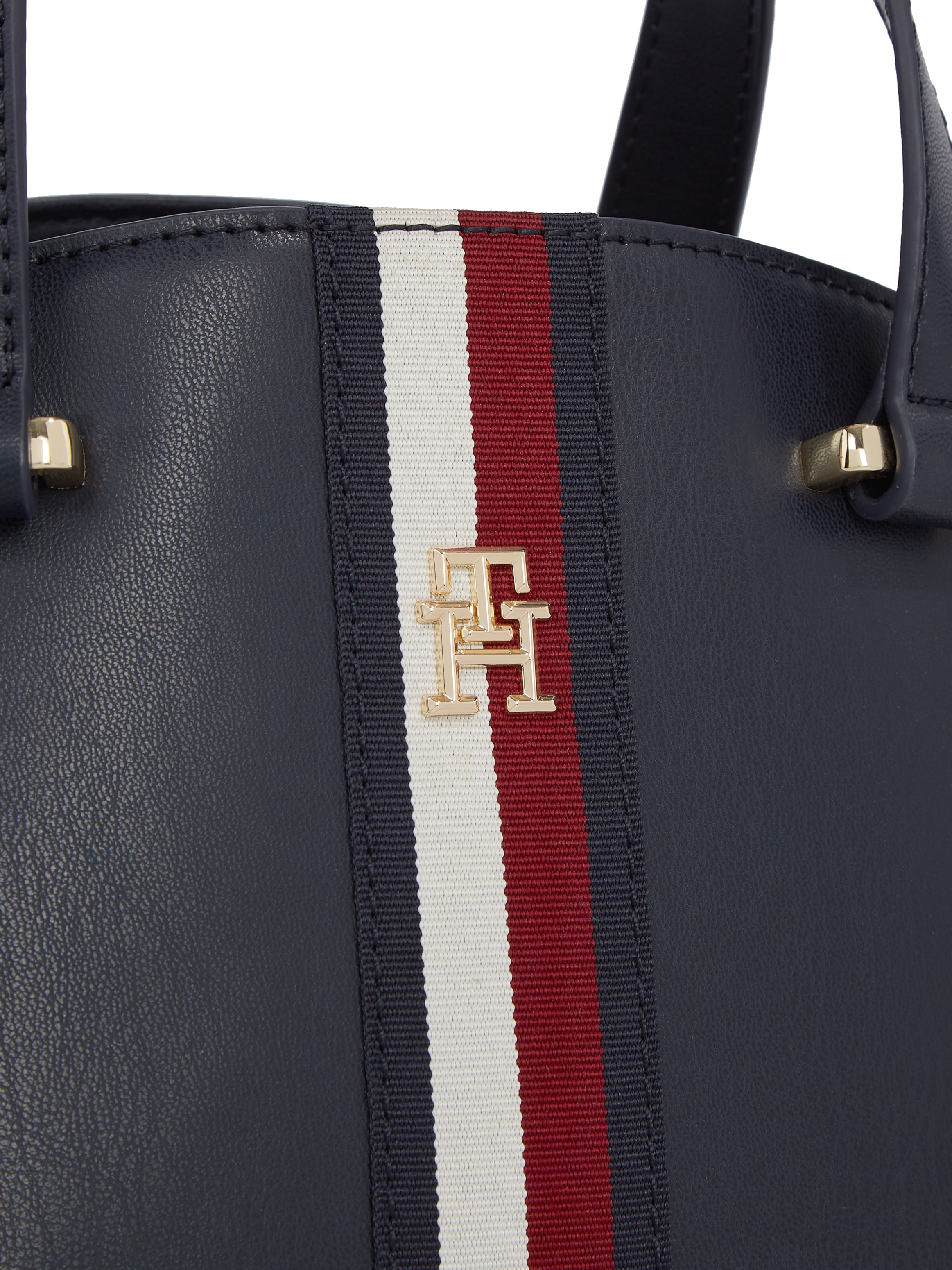 Tommy Hilfiger Shopper »Women TH MODERN MINI TOTE CORP Tote«, (2 tlg., mit abnehmbarerm Schulterriemen), Handtasche, Henkeltasche, Schultertasche, Tote-Bag